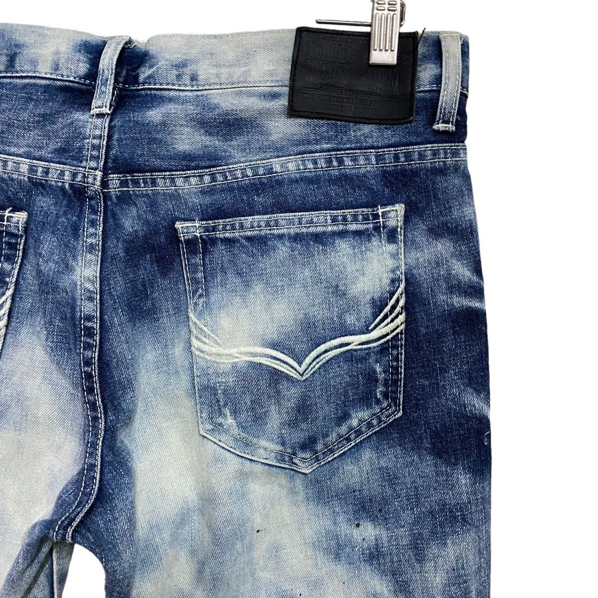 In The Attic IN THE ATTIC Acid Washed Denim Flare Jeans Size US 33 - 11 Thumbnail