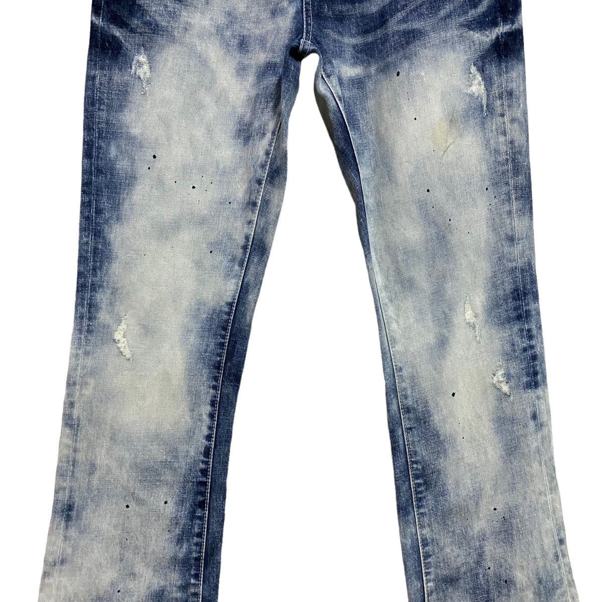 In The Attic IN THE ATTIC Acid Washed Denim Flare Jeans Size US 33 - 6 Thumbnail