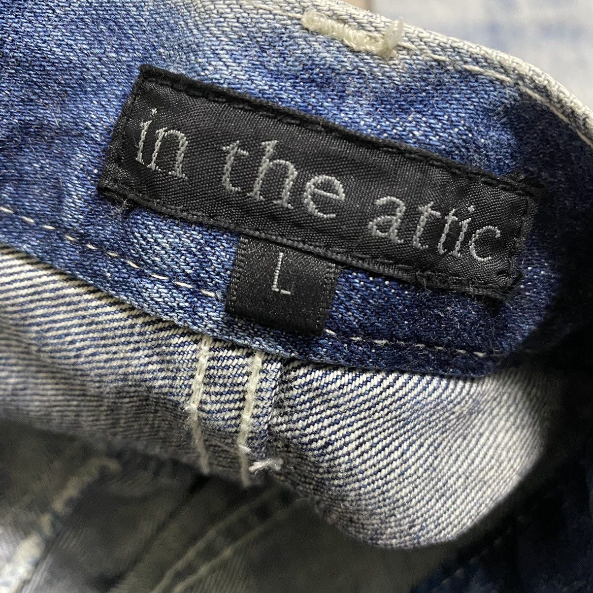 In The Attic IN THE ATTIC Acid Washed Denim Flare Jeans Size US 33 - 17 Thumbnail