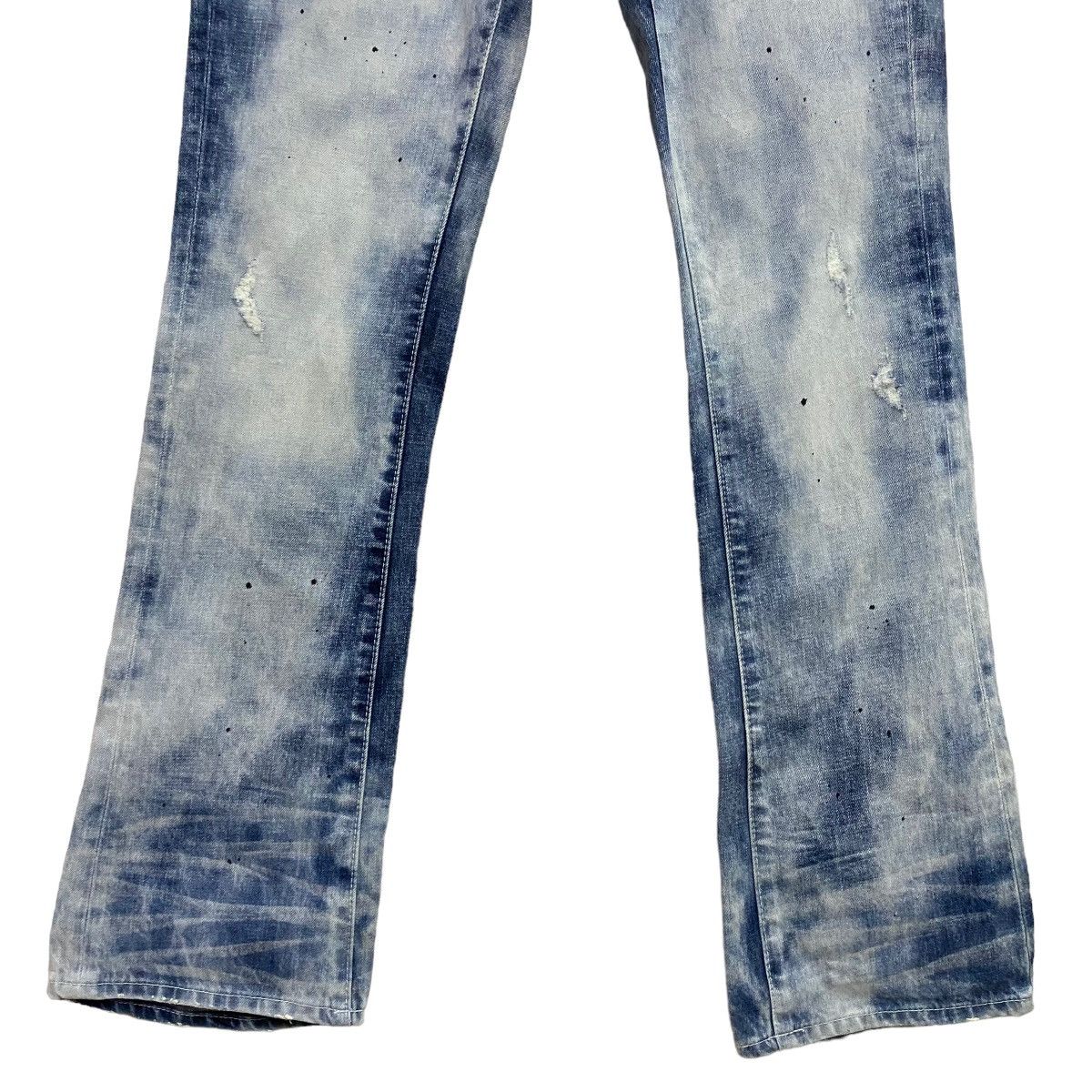 In The Attic IN THE ATTIC Acid Washed Denim Flare Jeans Size US 33 - 9 Thumbnail
