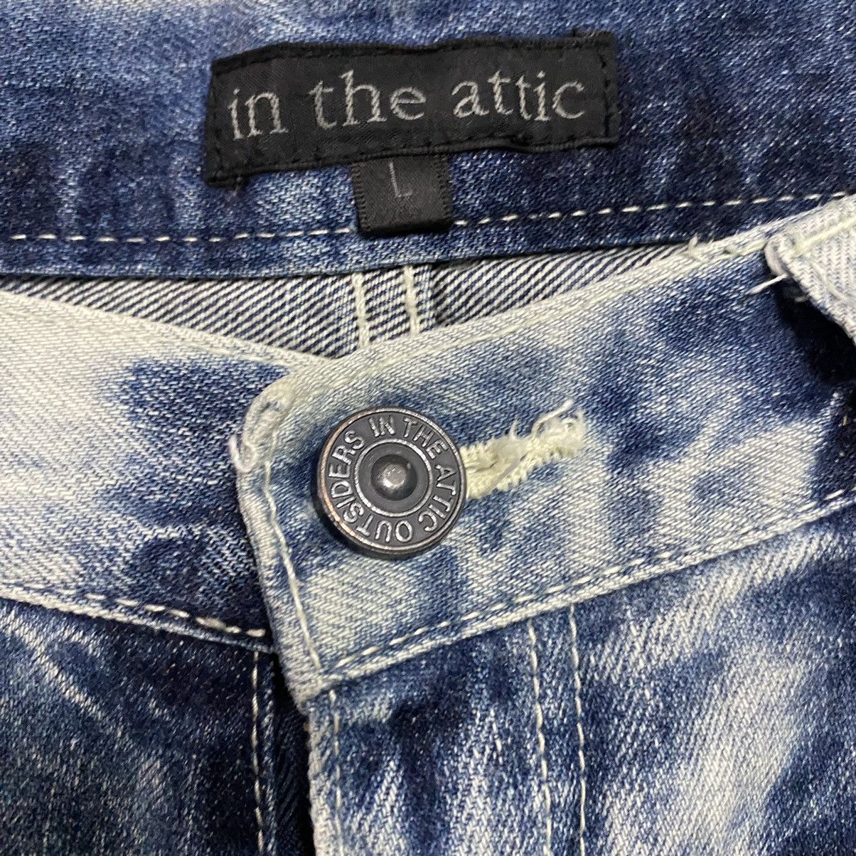 In The Attic IN THE ATTIC Acid Washed Denim Flare Jeans Size US 33 - 15 Thumbnail