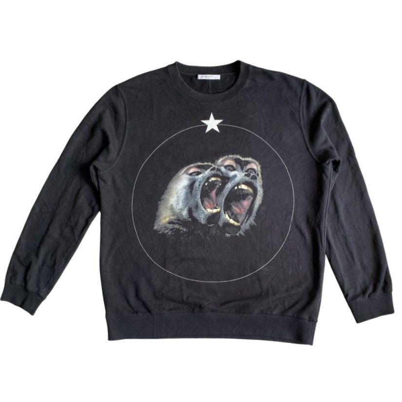 image of Givenchy x Riccardo Tisci Ss16 Monkey Sweater in Black, Men's (Size 2XL)