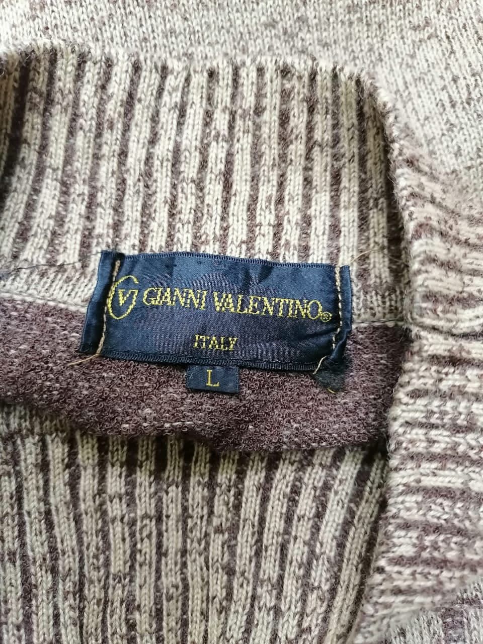 Giovanni Valentino × Vintage Vintage Giavani Valentino Big Logo Knitwear Size US L / EU 52-54 / 3 - 5 Thumbnail