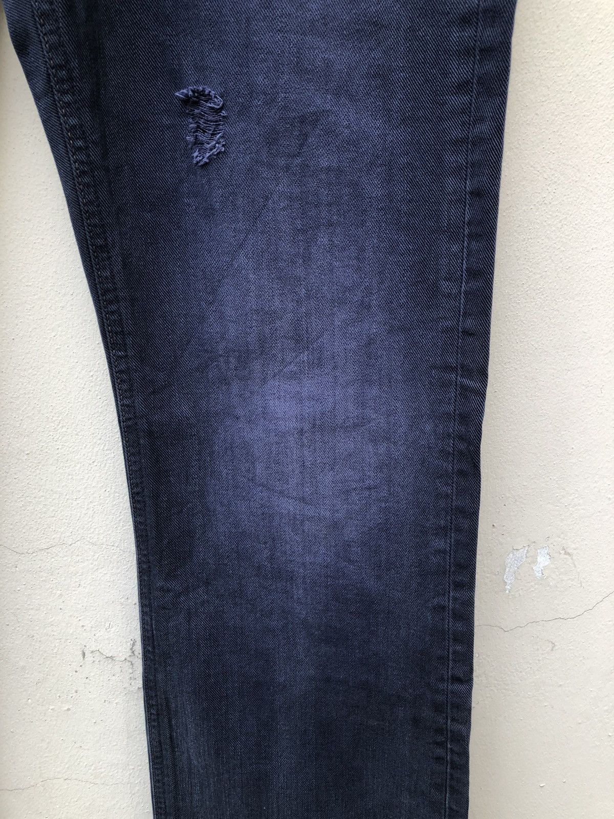 Lee AKIZ Japan X Lee Distressed Indigo Denim Flare Pant Size US 31 - 13 Thumbnail