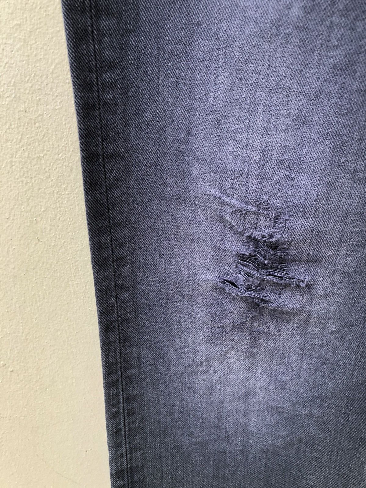 Lee AKIZ Japan X Lee Distressed Indigo Denim Flare Pant Size US 31 - 10 Thumbnail