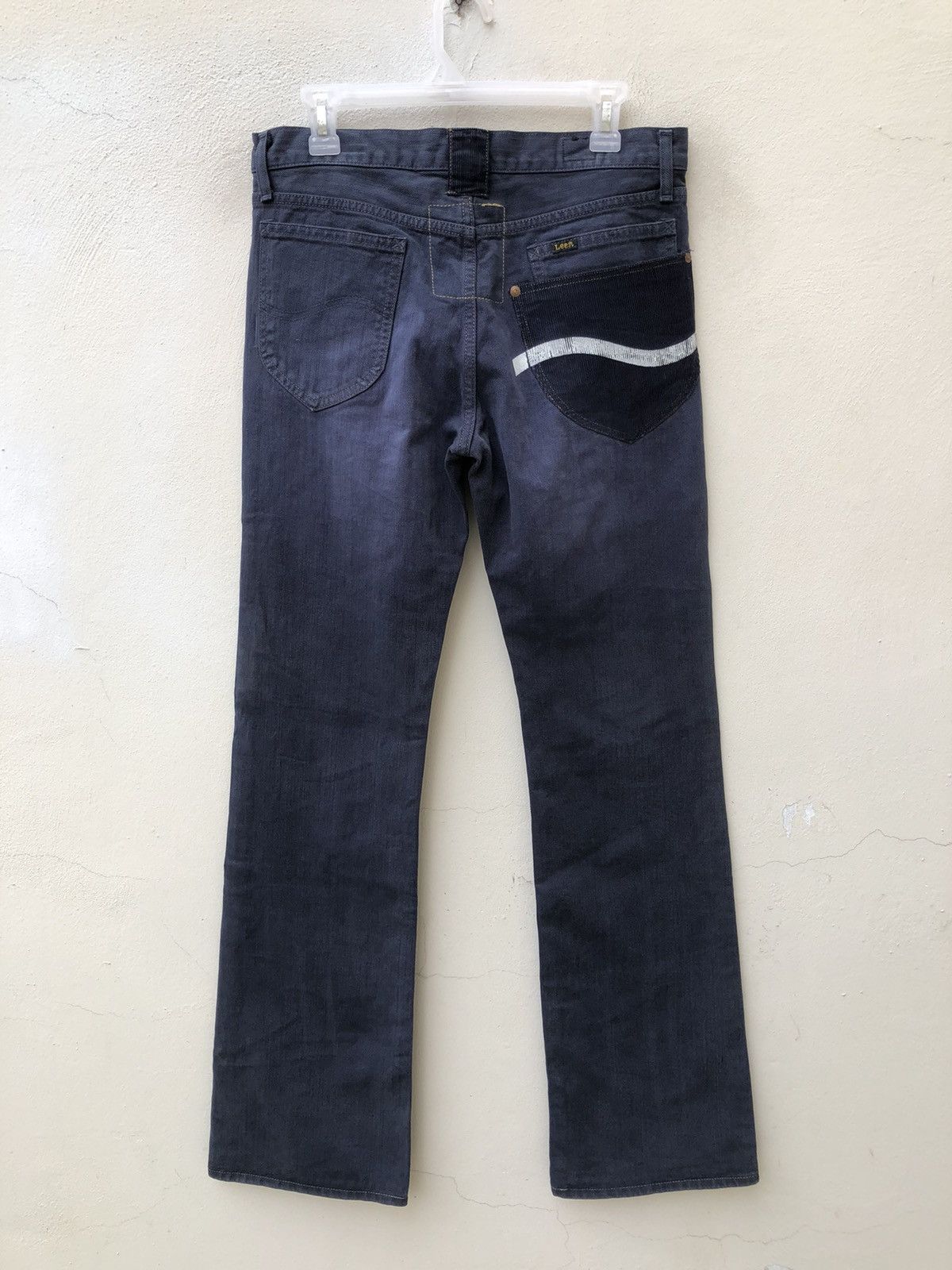 Lee AKIZ Japan X Lee Distressed Indigo Denim Flare Pant Size US 31 - 15 Thumbnail