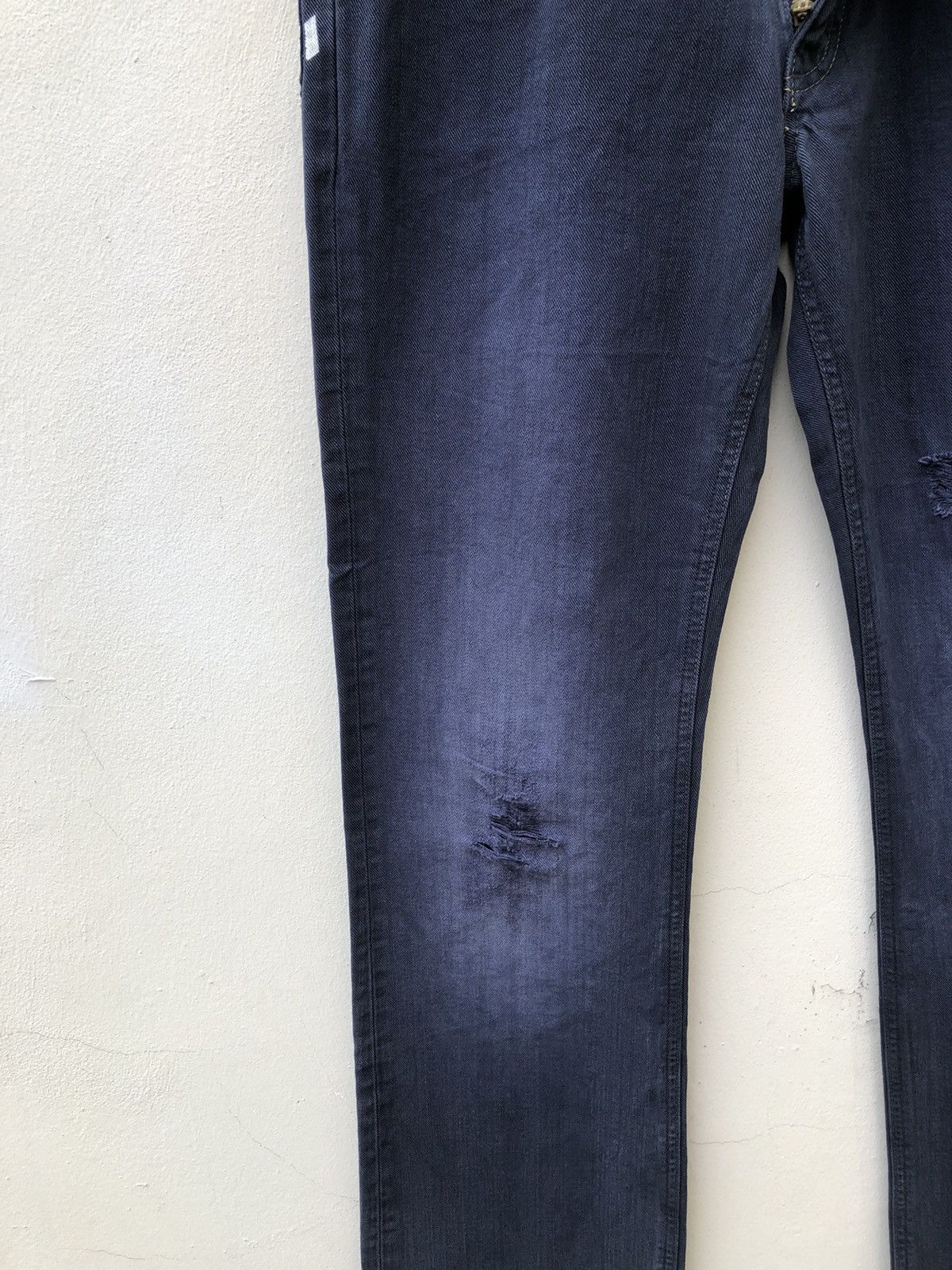 Lee AKIZ Japan X Lee Distressed Indigo Denim Flare Pant Size US 31 - 9 Thumbnail