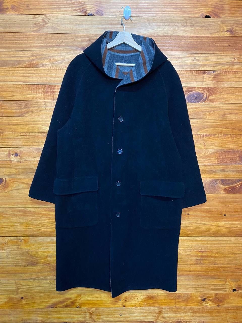 Japanese Brand × Pazzo Pazzo Company Collection Reversible Wool Long Coat Size US S / EU 44-46 / 1 - 6 Thumbnail