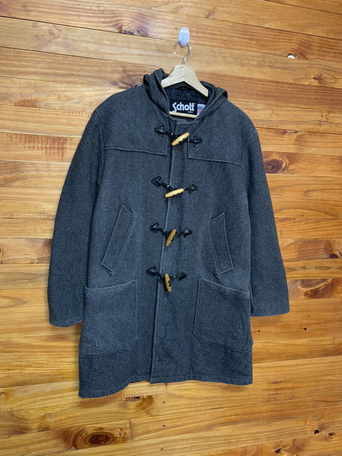 Vintage 70s Schott Wool Duffel Coat Made In USA