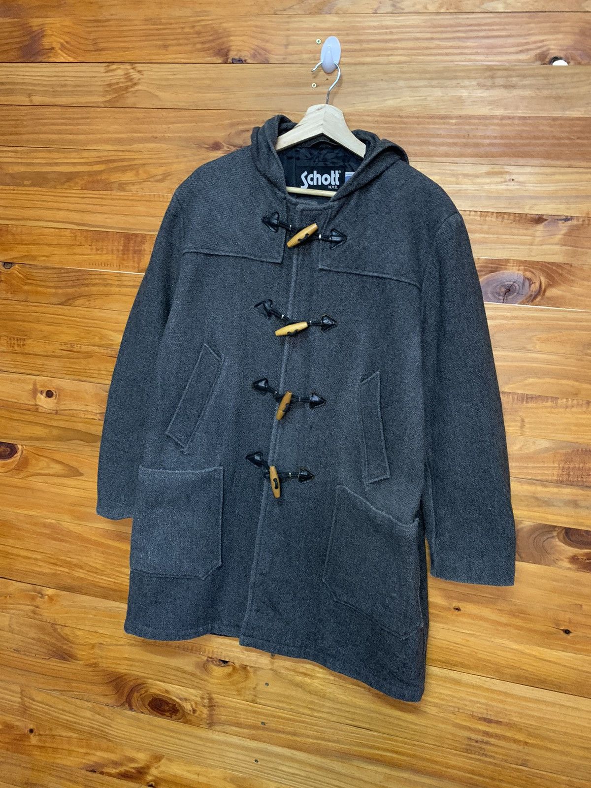 Vintage 70s Schott Wool Duffel Coat Made In USA