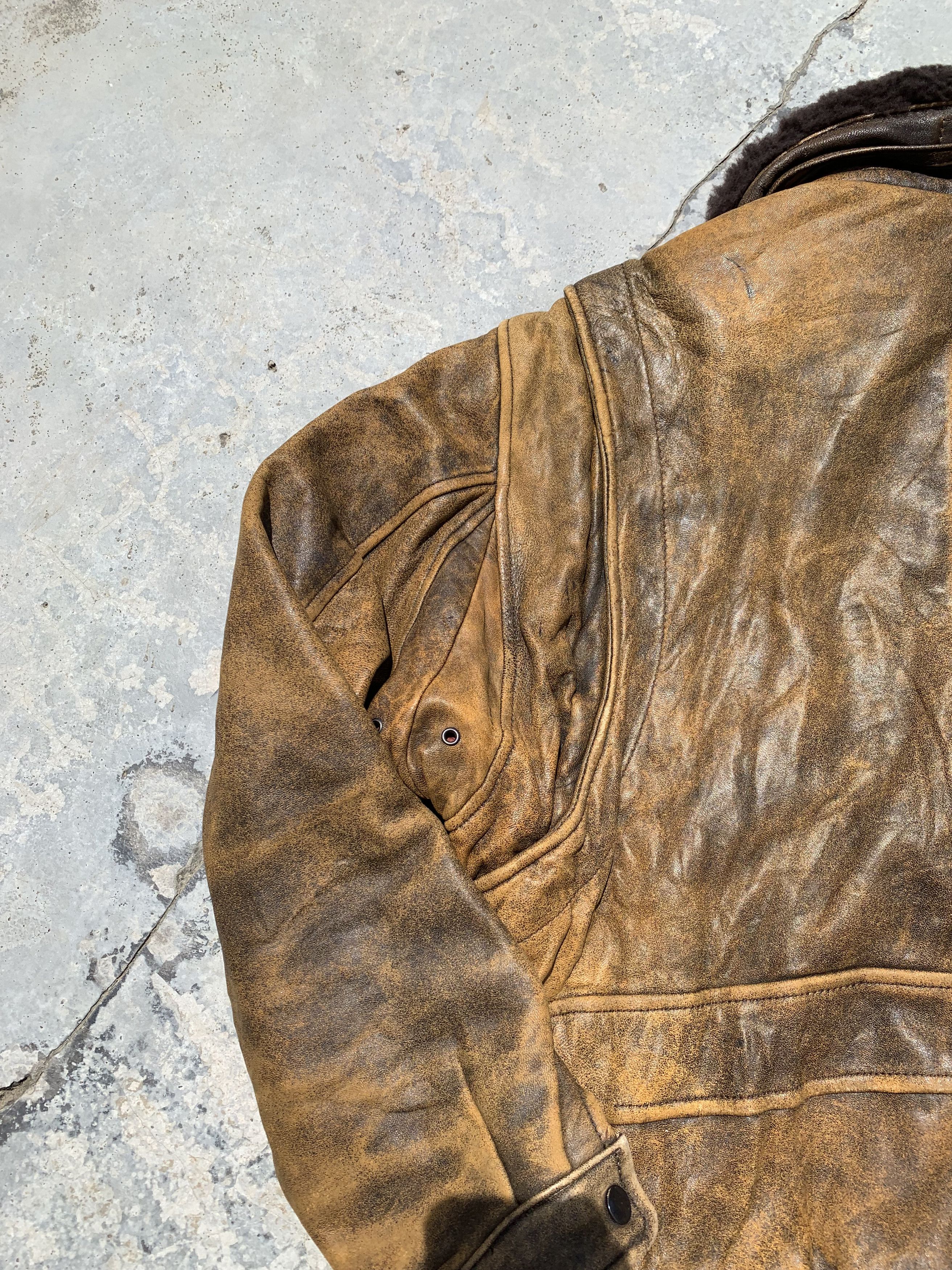If Six Was Nine Vintage Faux Fur Collared Leather Jacket Size US M / EU 48-50 / 2 - 10 Thumbnail