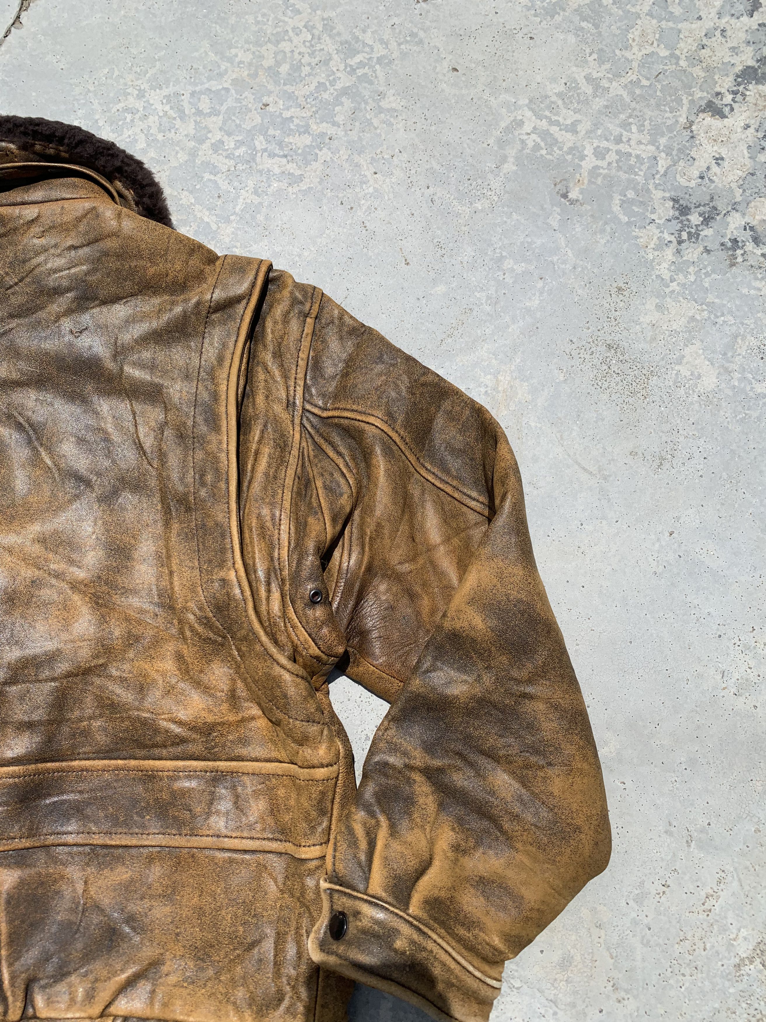 If Six Was Nine Vintage Faux Fur Collared Leather Jacket Size US M / EU 48-50 / 2 - 9 Thumbnail