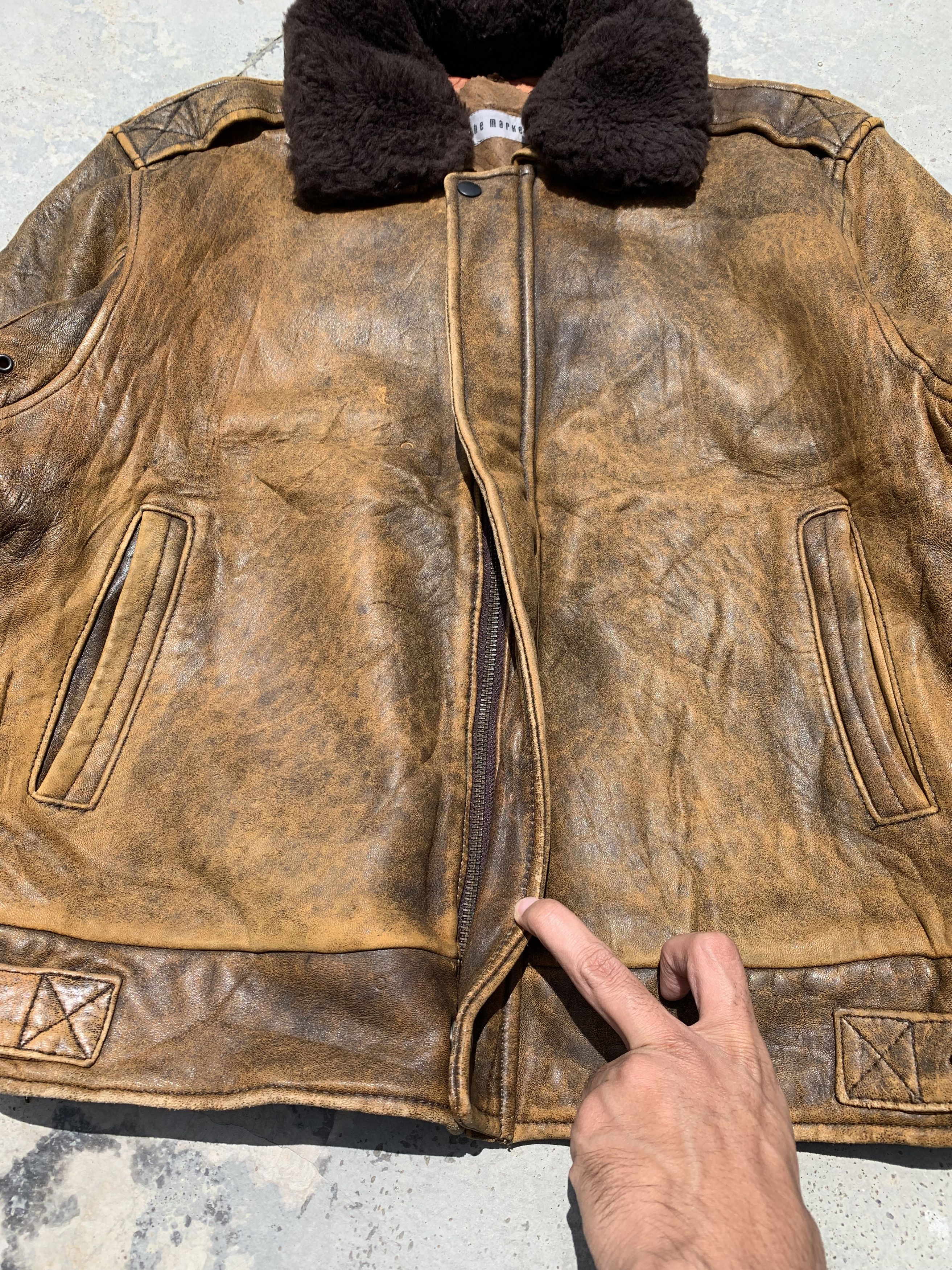 If Six Was Nine Vintage Faux Fur Collared Leather Jacket Size US M / EU 48-50 / 2 - 8 Thumbnail