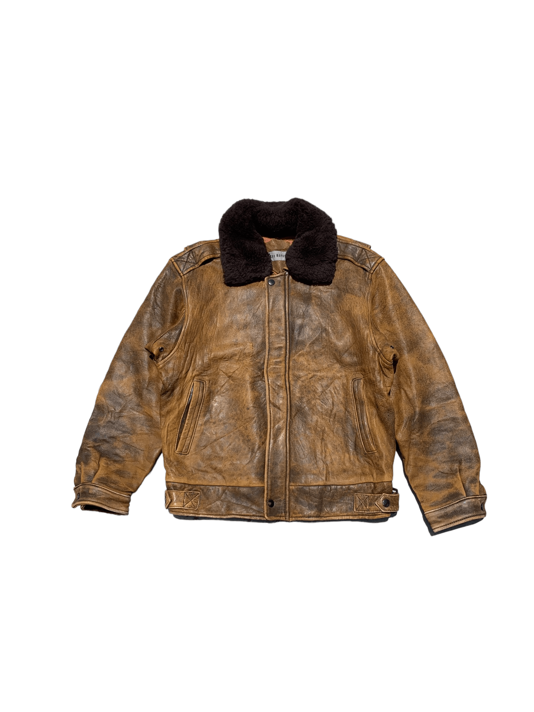 If Six Was Nine Vintage Faux Fur Collared Leather Jacket Size US M / EU 48-50 / 2 - 1 Thumbnail