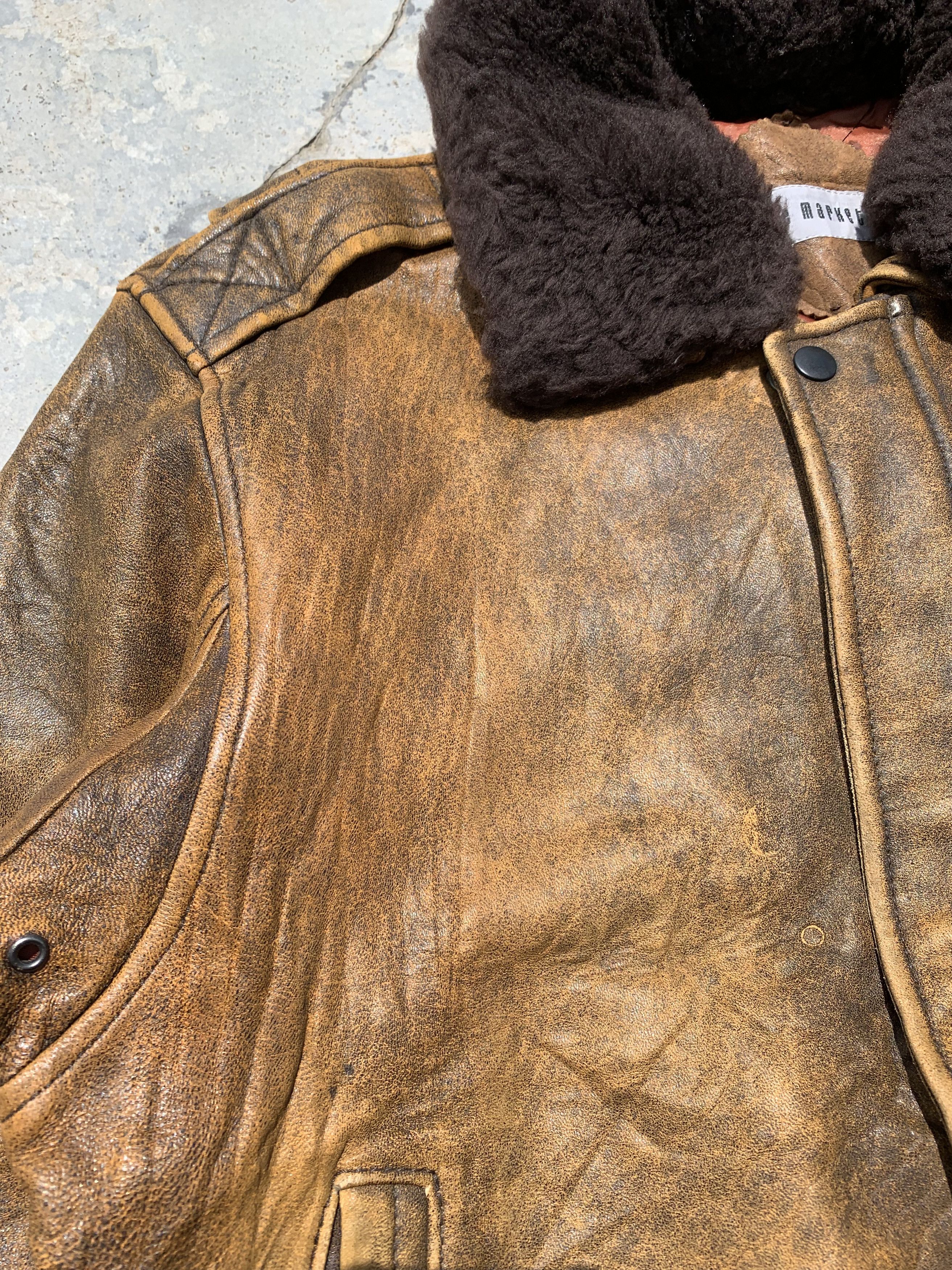 If Six Was Nine Vintage Faux Fur Collared Leather Jacket Size US M / EU 48-50 / 2 - 7 Thumbnail