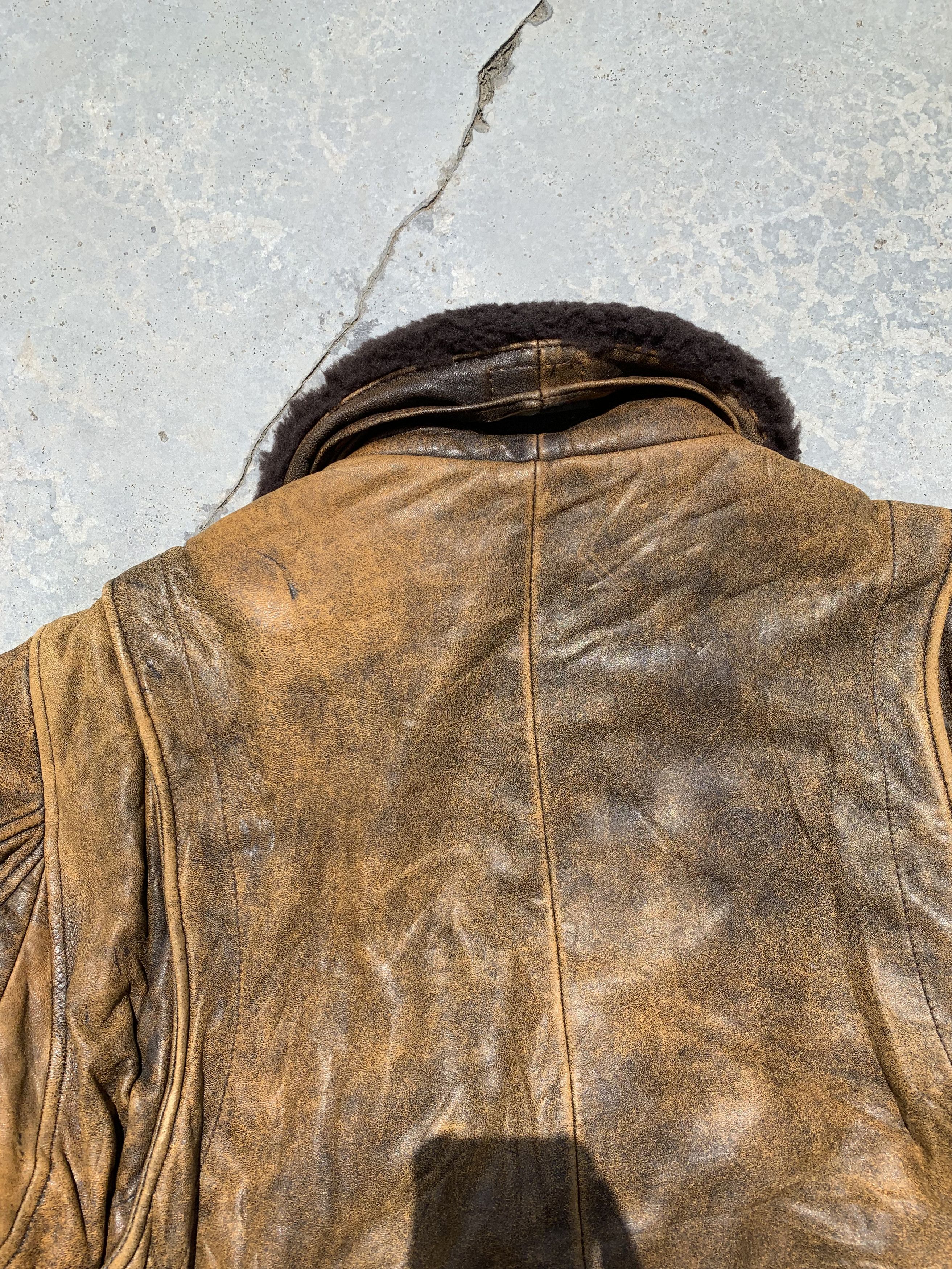 If Six Was Nine Vintage Faux Fur Collared Leather Jacket Size US M / EU 48-50 / 2 - 11 Thumbnail