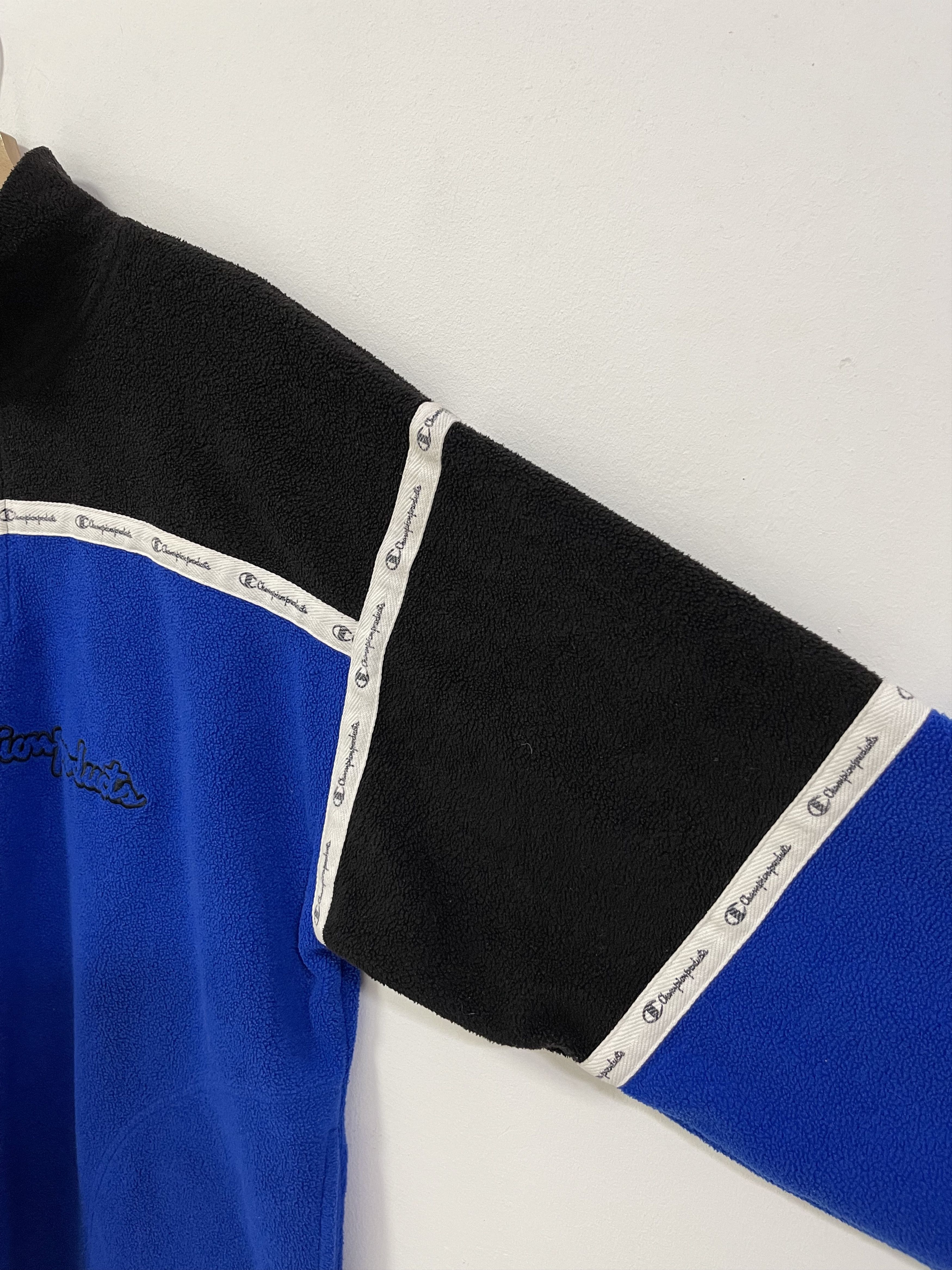 Champion × Vintage Vintage Champion Script Colourblok Half Zip Sweatshirt Size US XL / EU 56 / 4 - 3 Thumbnail