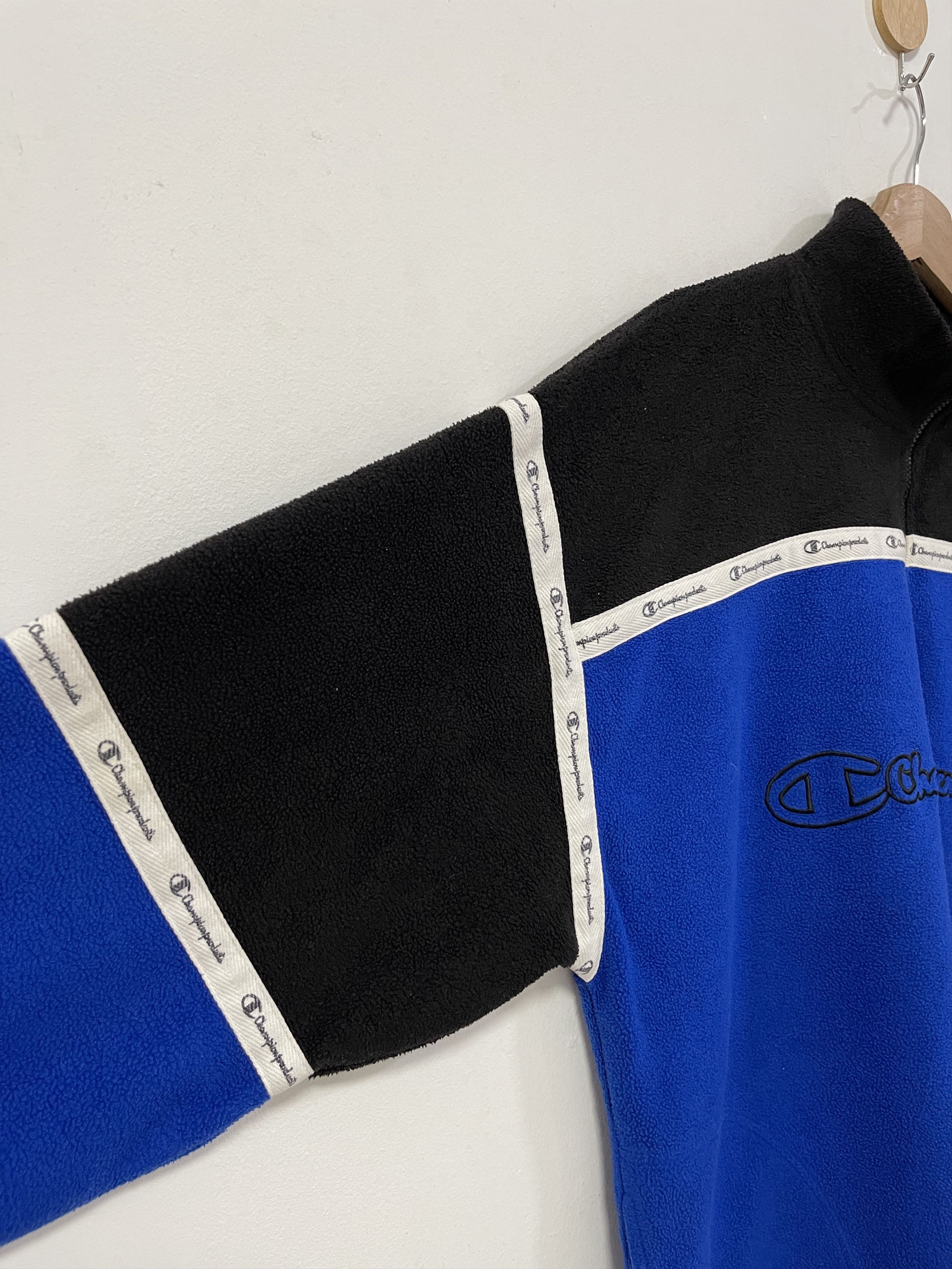 Champion × Vintage Vintage Champion Script Colourblok Half Zip Sweatshirt Size US XL / EU 56 / 4 - 5 Thumbnail