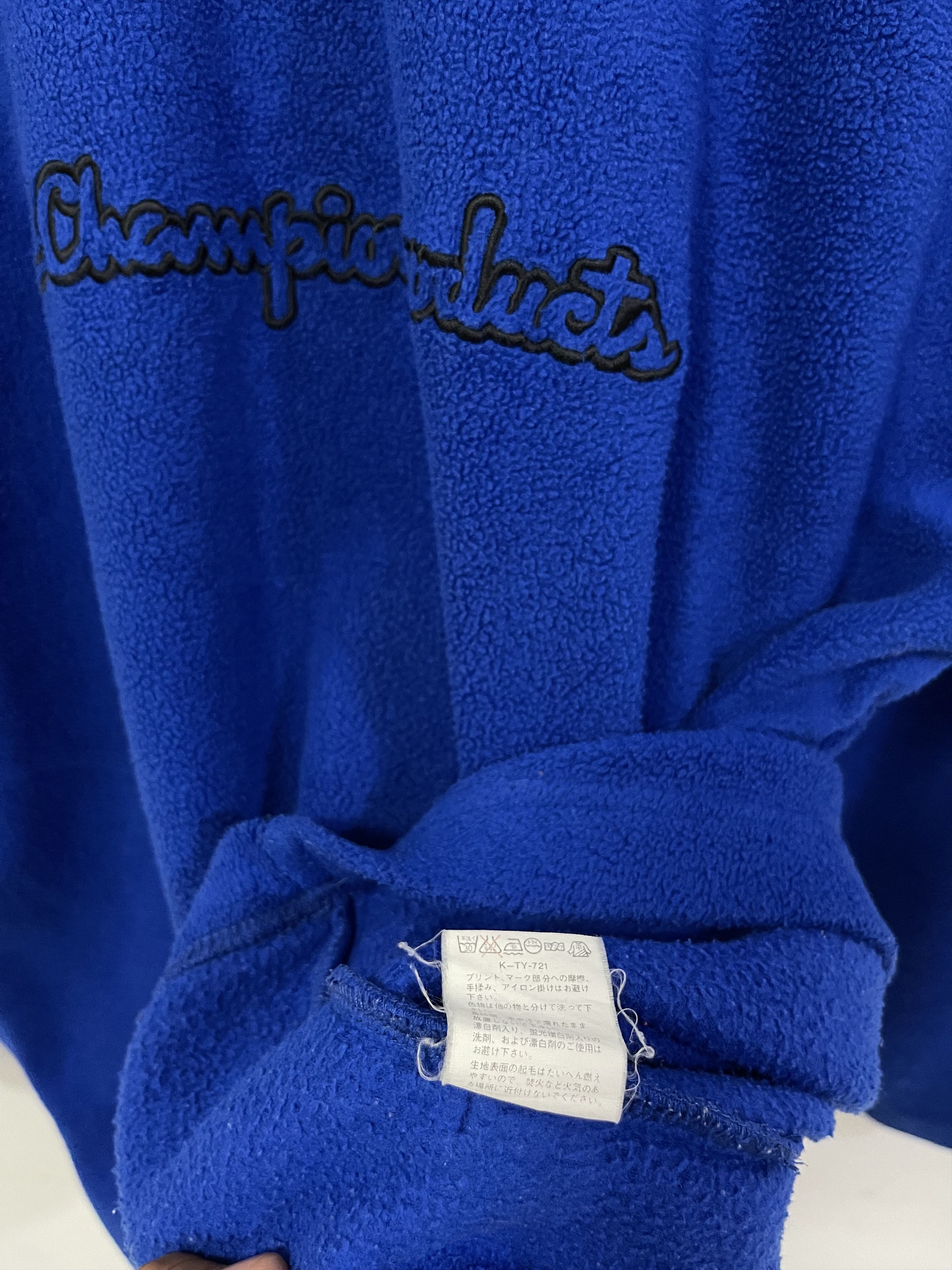 Champion × Vintage Vintage Champion Script Colourblok Half Zip Sweatshirt Size US XL / EU 56 / 4 - 14 Thumbnail