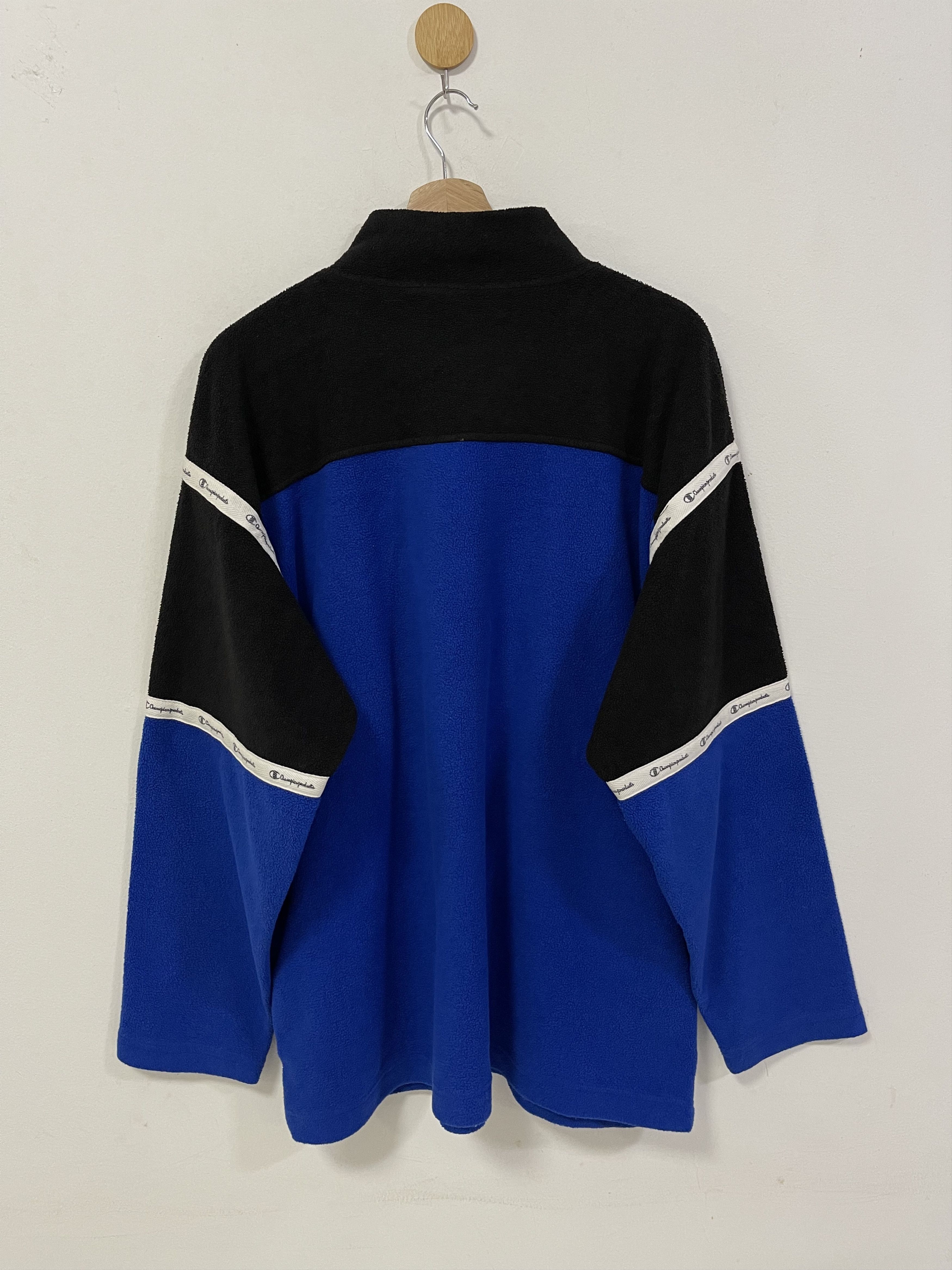 Champion × Vintage Vintage Champion Script Colourblok Half Zip Sweatshirt Size US XL / EU 56 / 4 - 11 Thumbnail