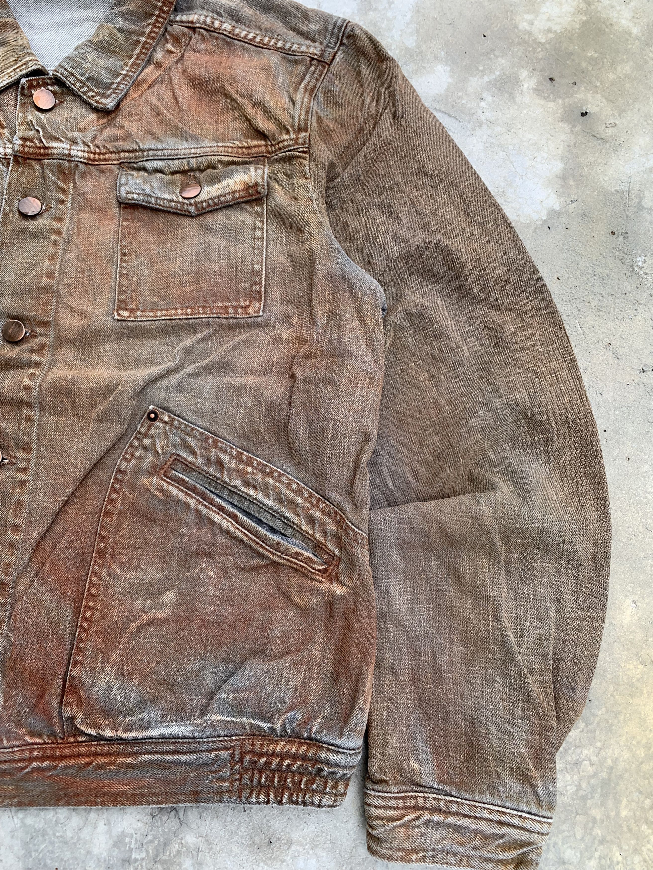 Ermenegildo Zegna Z Zegna Rusted Denim Jacket Size US L / EU 52-54 / 3 - 3 Thumbnail