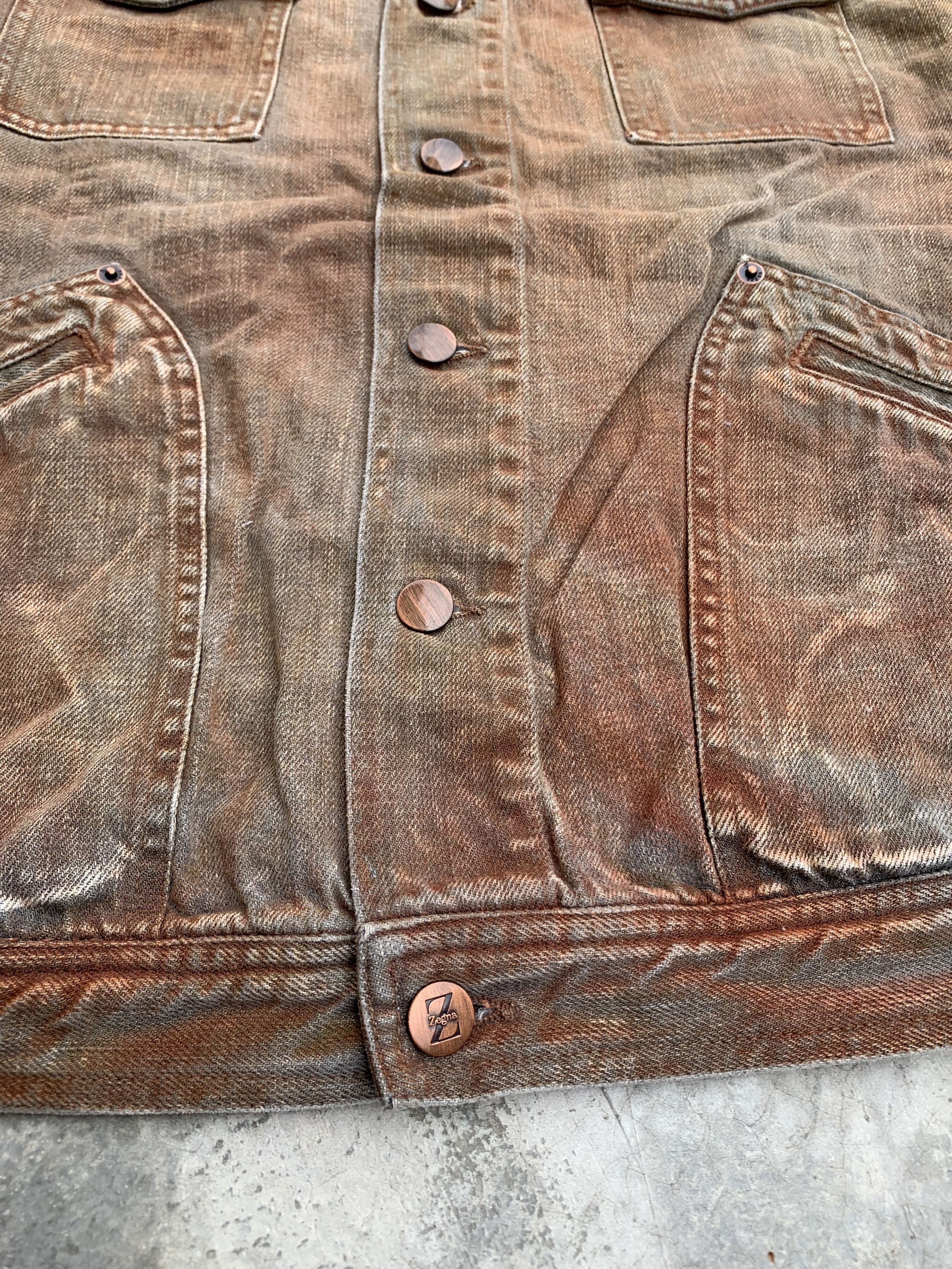 Ermenegildo Zegna Z Zegna Rusted Denim Jacket Size US L / EU 52-54 / 3 - 6 Thumbnail