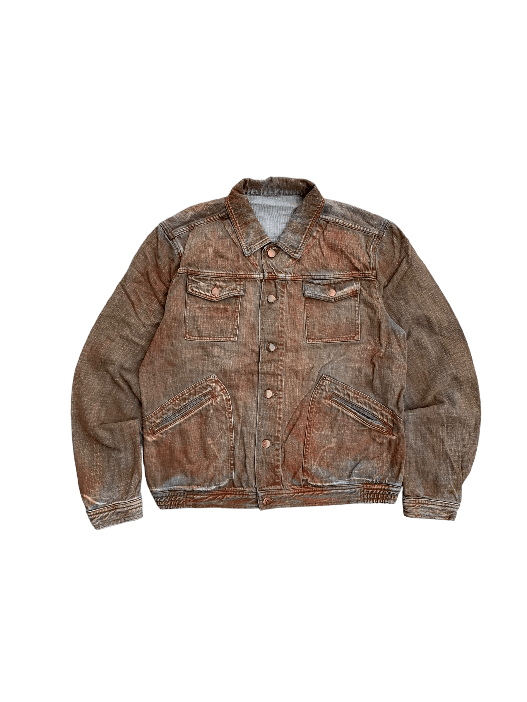 Ermenegildo Zegna Z Zegna Rusted Denim Jacket Size US L / EU 52-54 / 3 - 1 Thumbnail