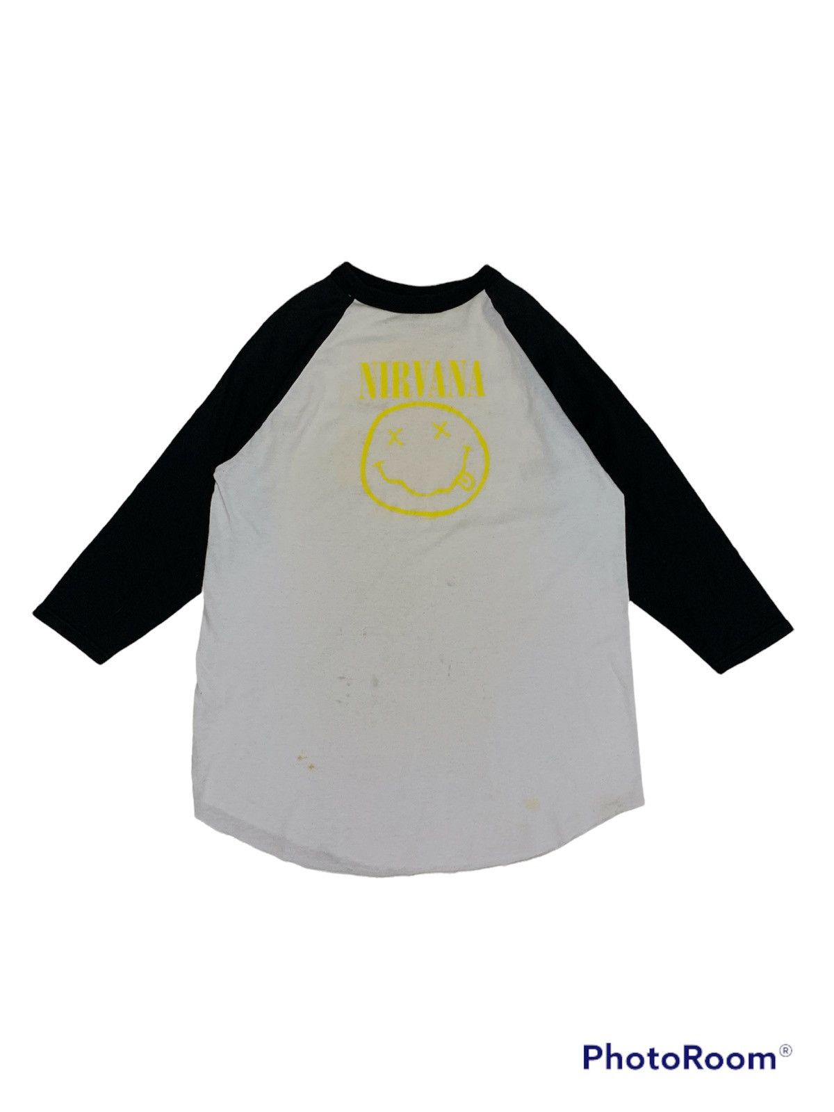 Band Tees VINTAGE 2003 NIRVANA RAGLAN SHIRT DISTRESSED Size US L / EU 52-54 / 3 - 1 Thumbnail