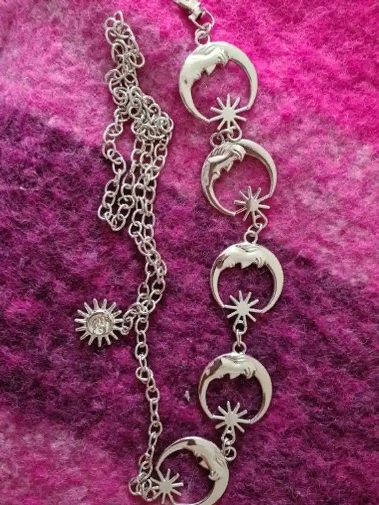 Jewelry Gothic Moon Sliver Pendant Belt Size ONE SIZE - 6 Thumbnail