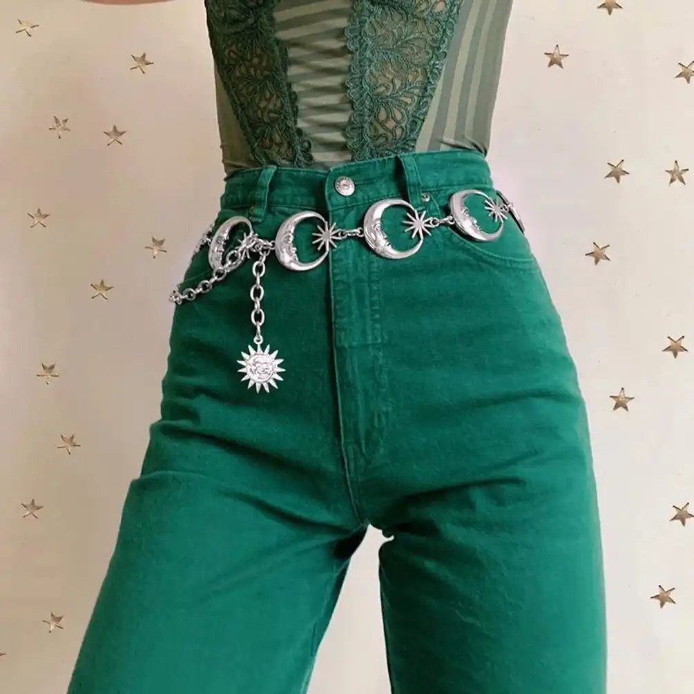 Jewelry Gothic Moon Sliver Pendant Belt Size ONE SIZE - 2 Thumbnail