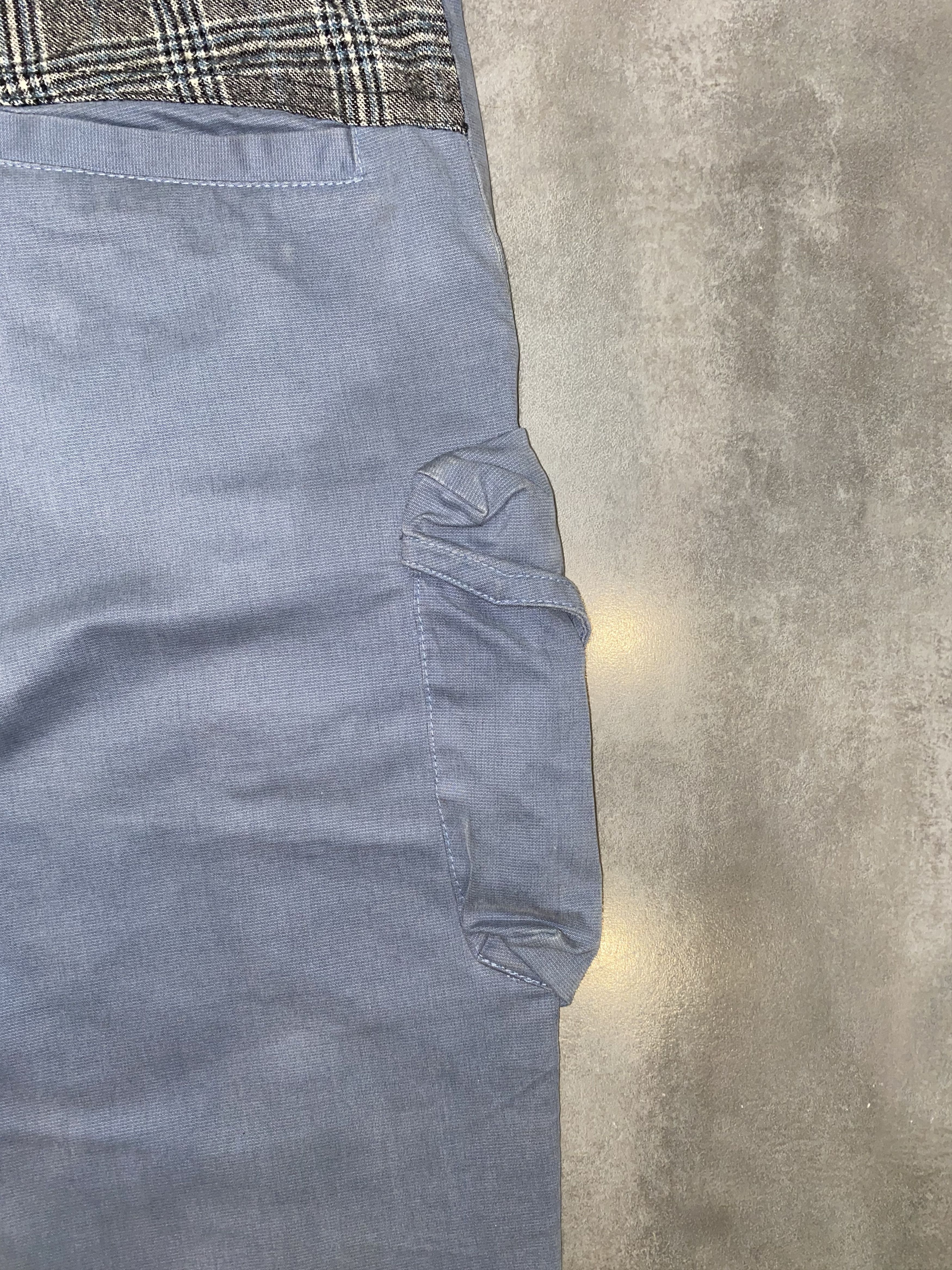 Galliano 3D Pockets Wool Navy Cargo Pants