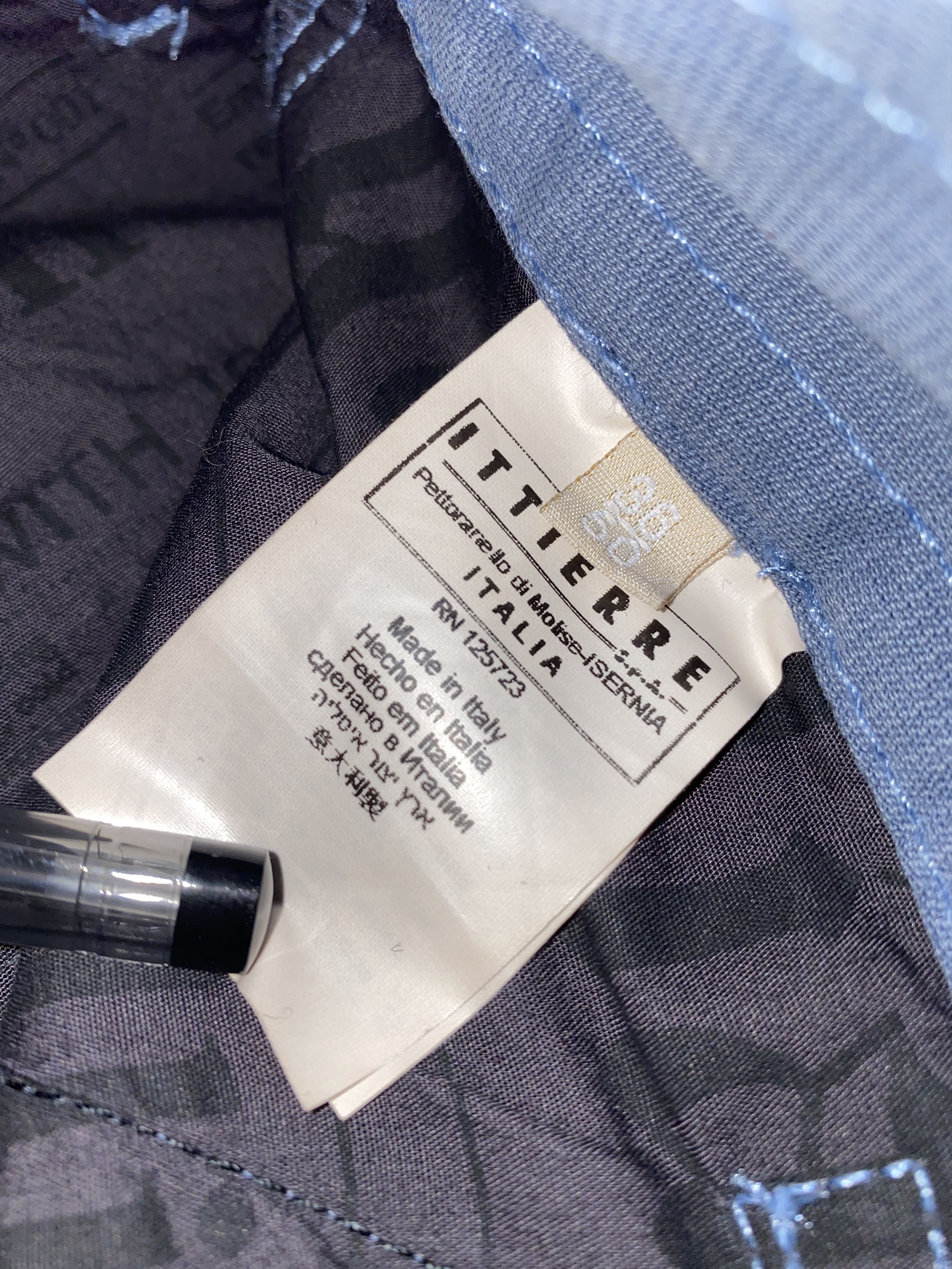 Galliano 3D Pockets Wool Navy Cargo Pants