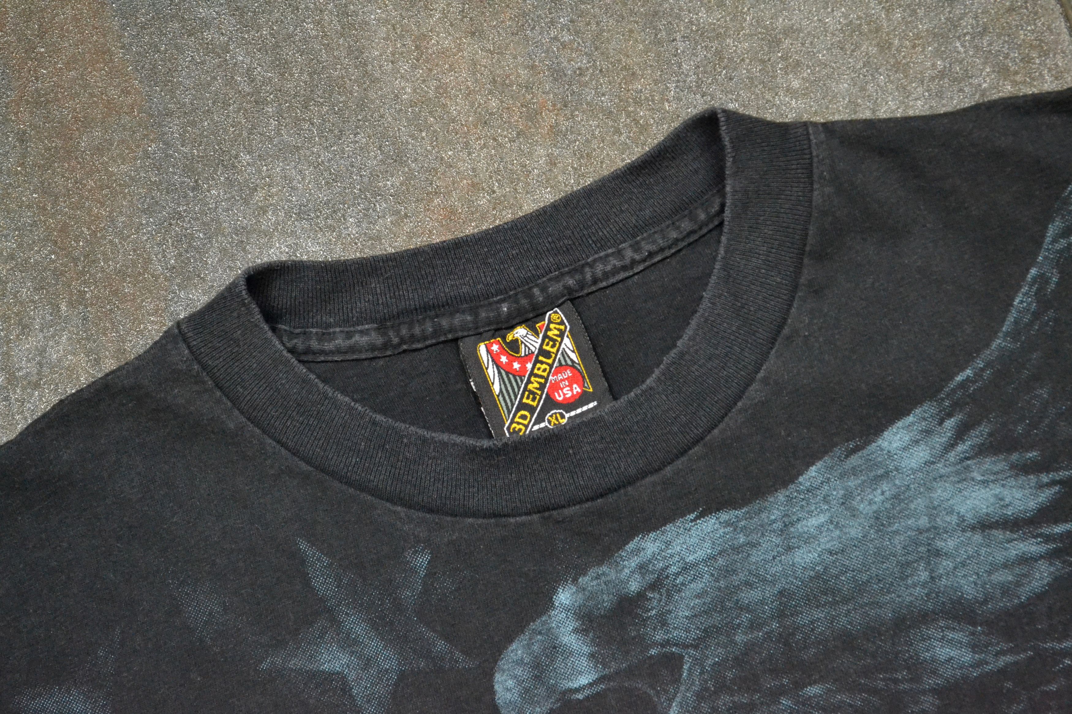 Vintage Vintage 1992 3D Emblem American Biker Tee Shirt Black Large Size US XL / EU 56 / 4 - 9 Thumbnail