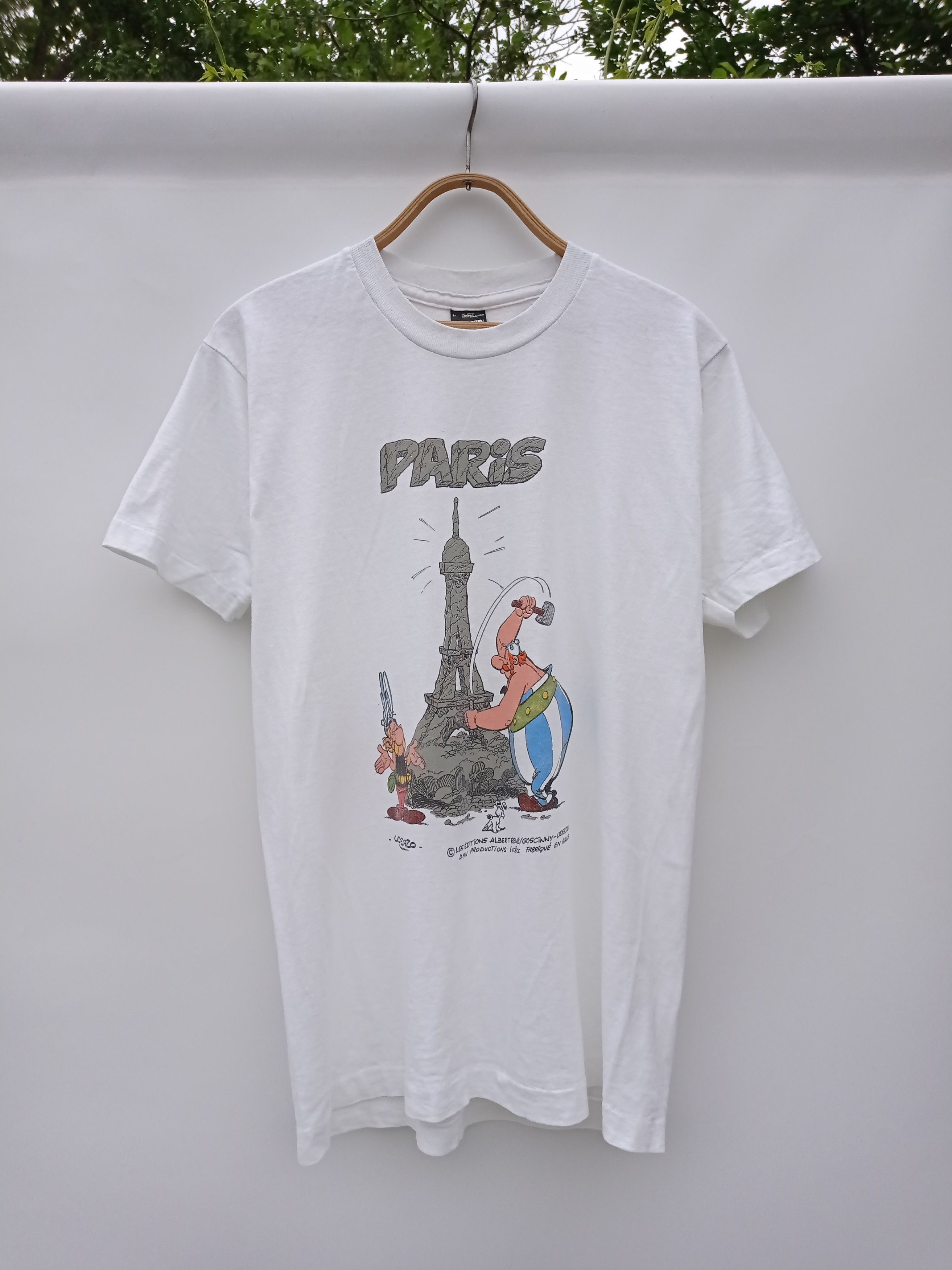 Vintage 90s Asterix & Obelix Paris Cartoon Disney Movie USA T-shirt Size US L / EU 52-54 / 3 - 1 Thumbnail