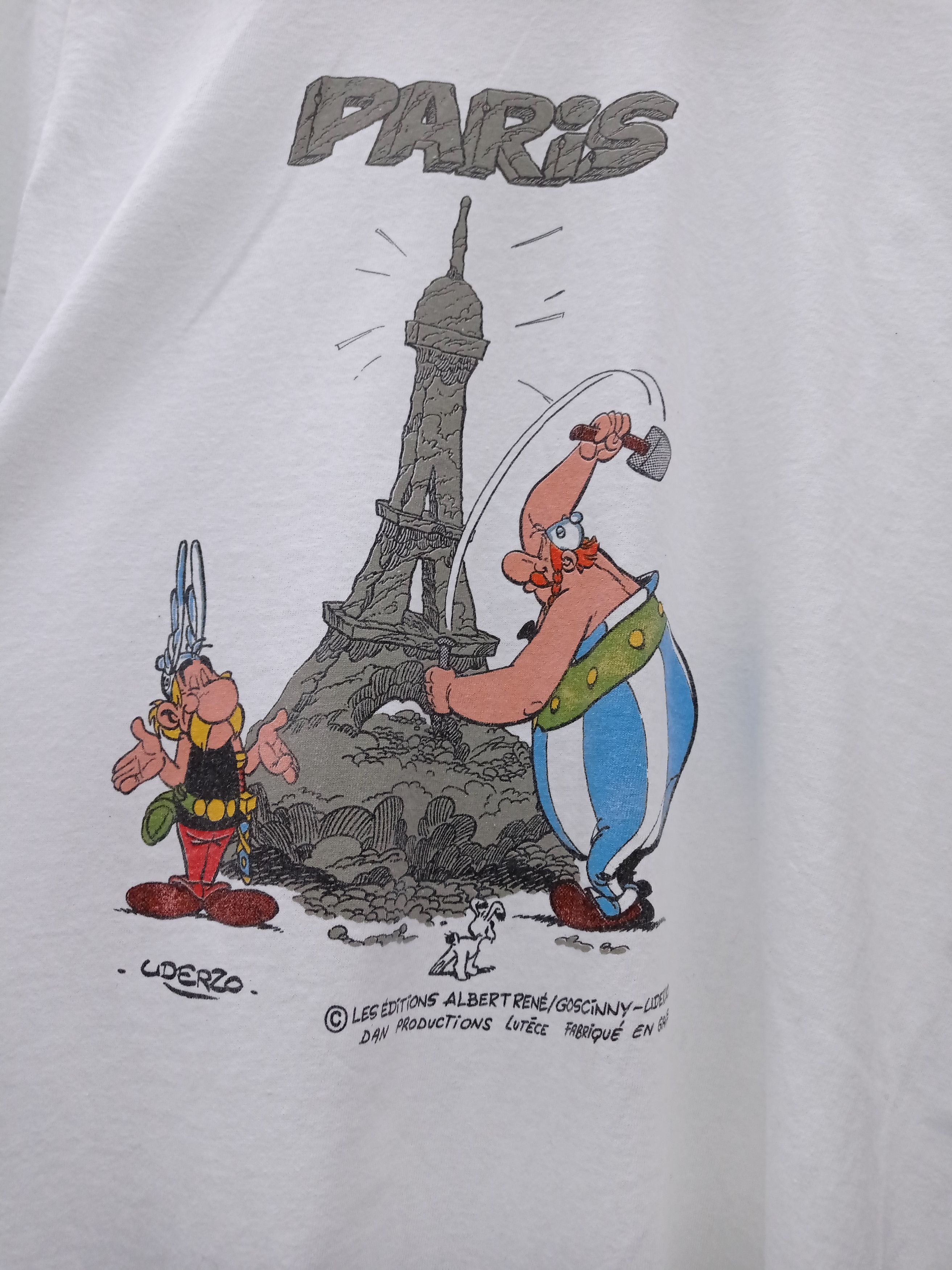 Vintage 90s Asterix & Obelix Paris Cartoon Disney Movie USA T-shirt Size US L / EU 52-54 / 3 - 4 Thumbnail