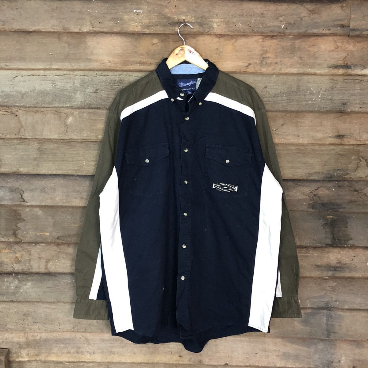 Wrangler Wrangler navajo embroidered Blue Button Up Tshirt #3712 Size US XL / EU 56 / 4 - 1 Thumbnail