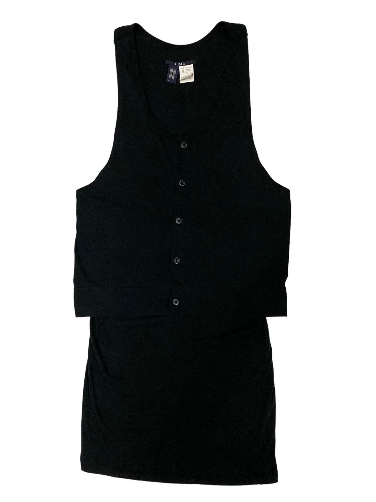 Limi Feu × Yohji Yamamoto AW2021 Yohji Yamamoto x Limi Few Black Tank Top Nice Style Size US S / EU 44-46 / 1 - 1 Thumbnail