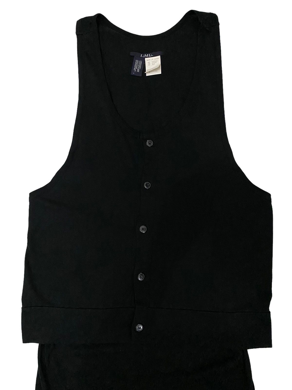 Limi Feu × Yohji Yamamoto AW2021 Yohji Yamamoto x Limi Few Black Tank Top Nice Style Size US S / EU 44-46 / 1 - 3 Thumbnail