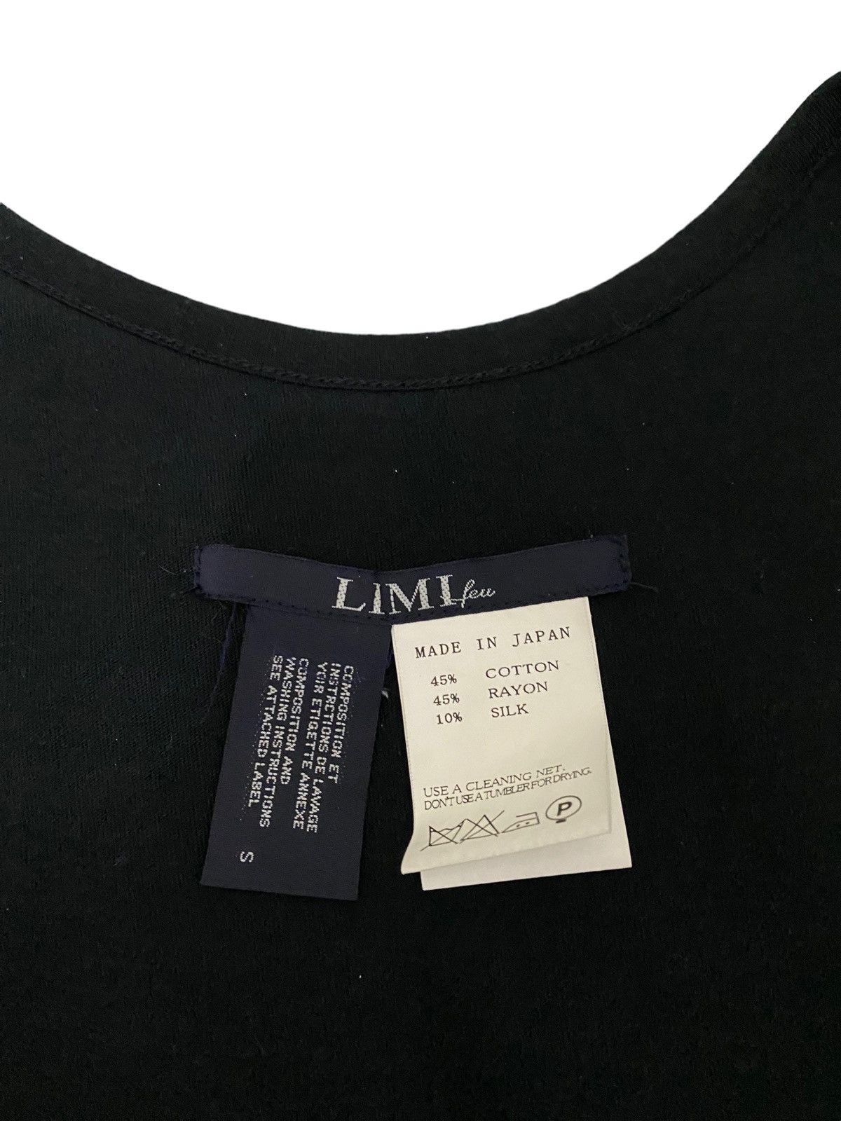 Limi Feu × Yohji Yamamoto AW2021 Yohji Yamamoto x Limi Few Black Tank Top Nice Style Size US S / EU 44-46 / 1 - 10 Thumbnail