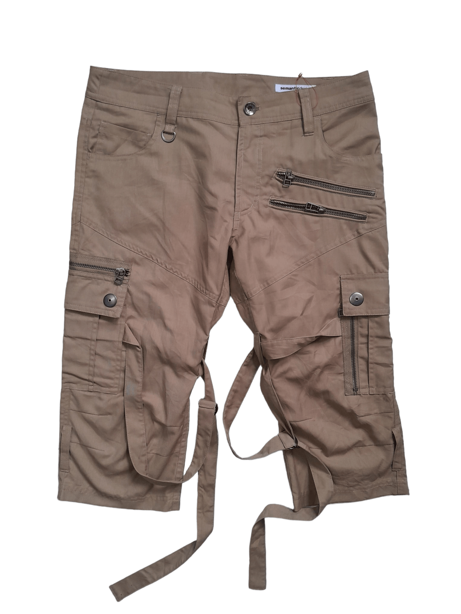 image of Seditionaries Semantic Design Japan Bondage Short (E645) in Beige Brown, Men's (Size 30)