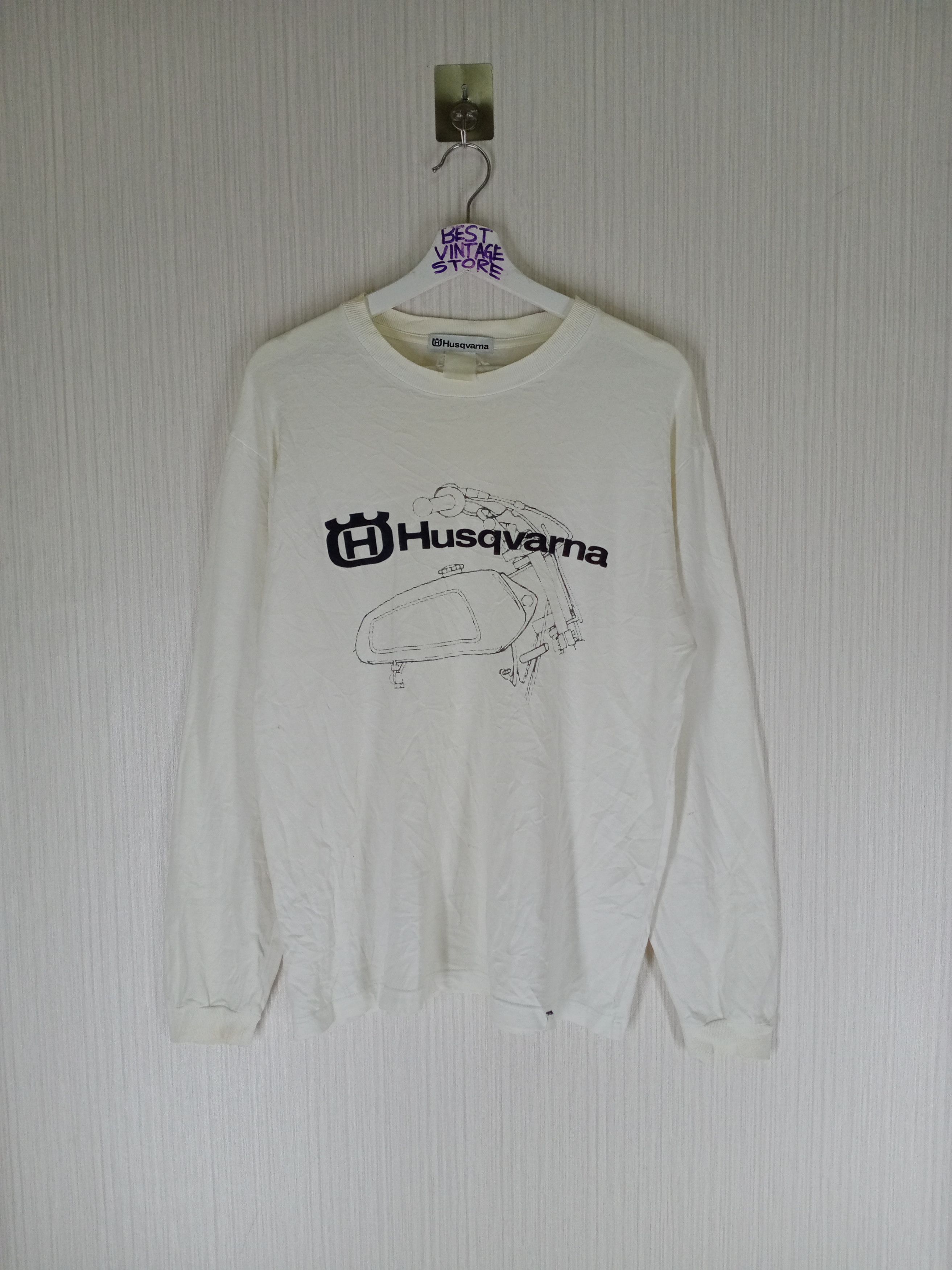 Sports Specialties Vintage 90s Husqvarna Tshirt Size US M / EU 48-50 / 2 - 1 Thumbnail