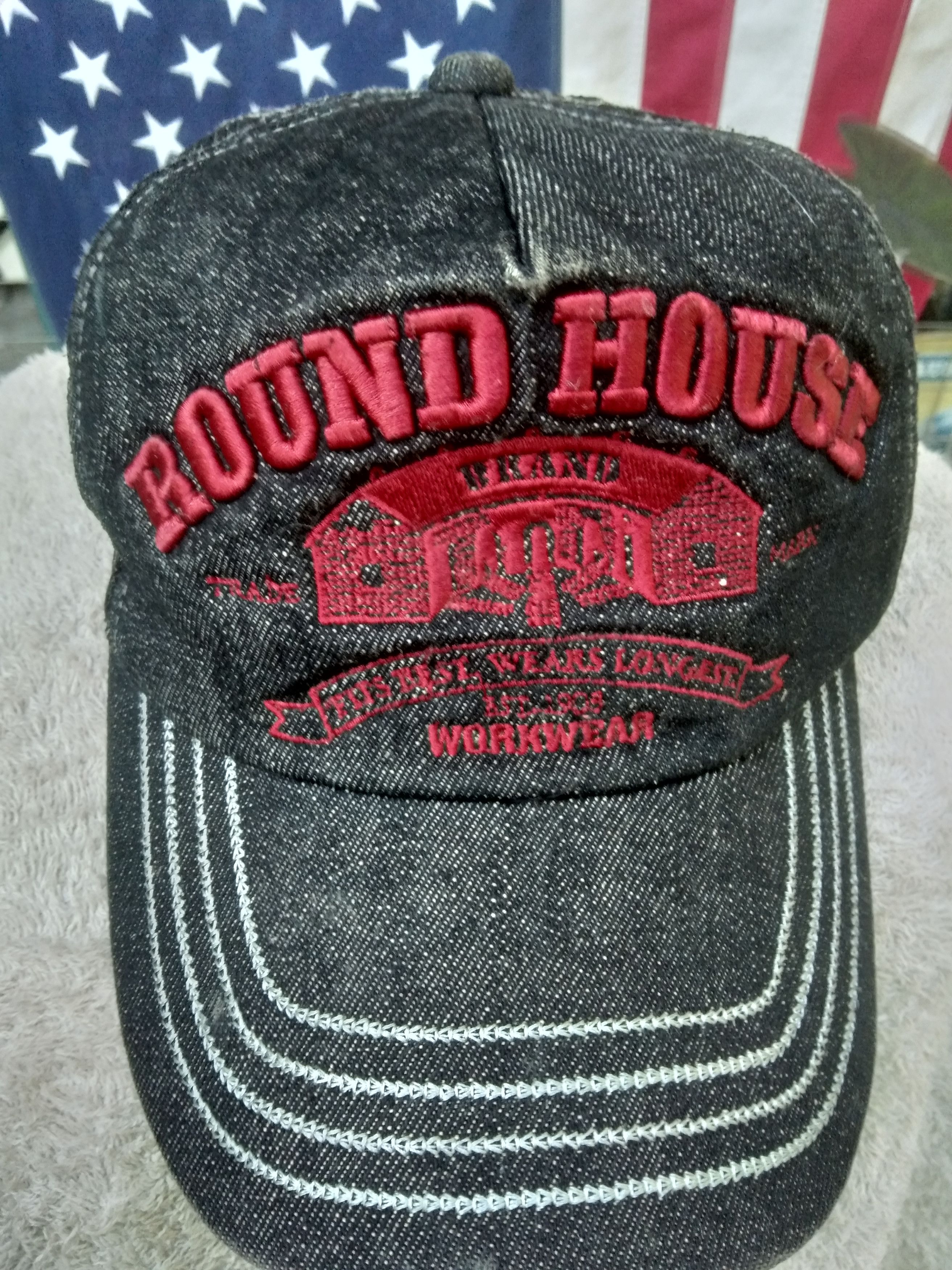 Vintage VINTAGEWORKWEAR 🔥🔥 ROUND HOUSE WORKWEAR TRUCKER HAT Size ONE SIZE - 3 Thumbnail