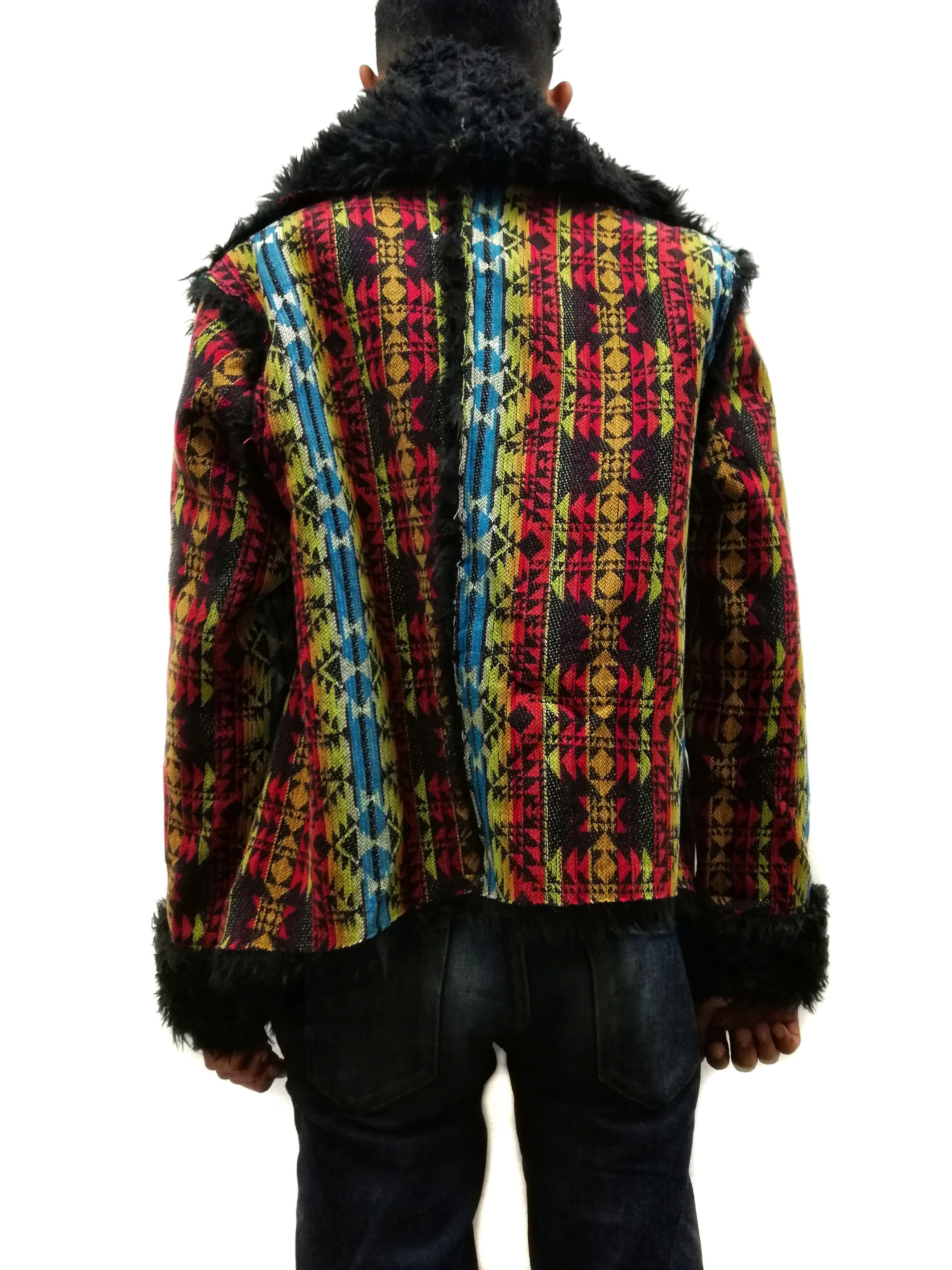 Art Comes First × Native × UNIF 🔥Rare Designer UNIF Shearling Native Multicolour Jacket🔥 Size US S / EU 44-46 / 1 - 10 Thumbnail