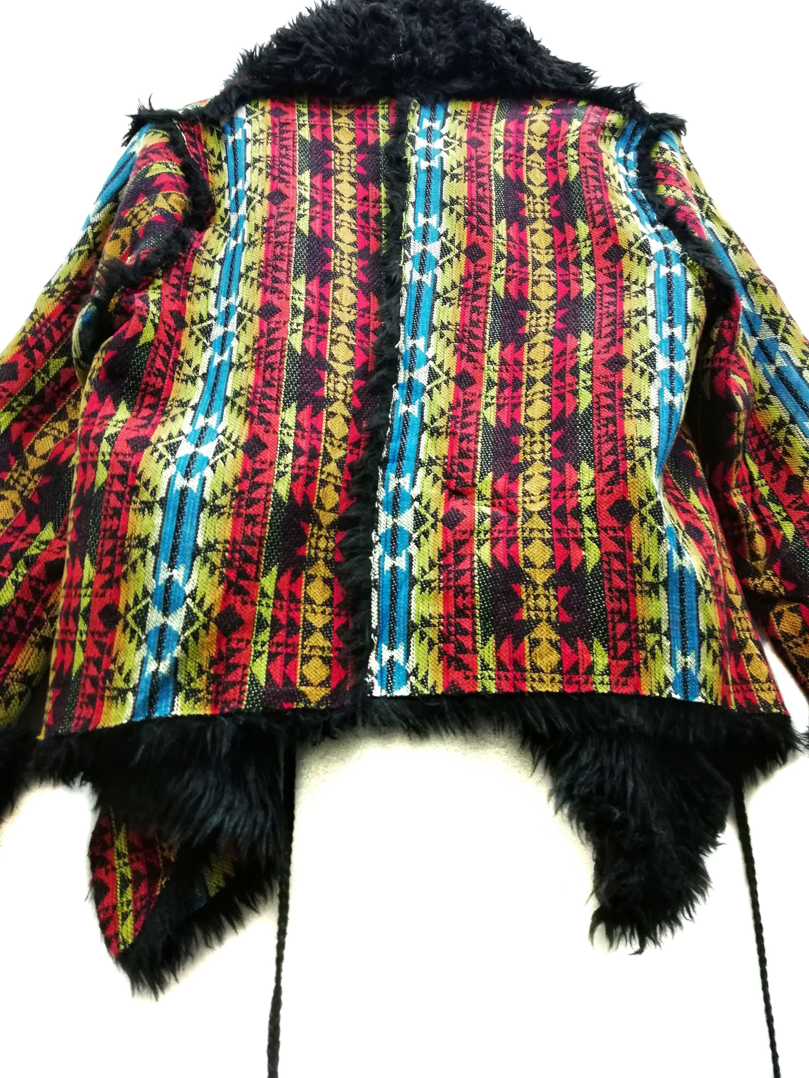 Art Comes First × Native × UNIF 🔥Rare Designer UNIF Shearling Native Multicolour Jacket🔥 Size US S / EU 44-46 / 1 - 7 Thumbnail