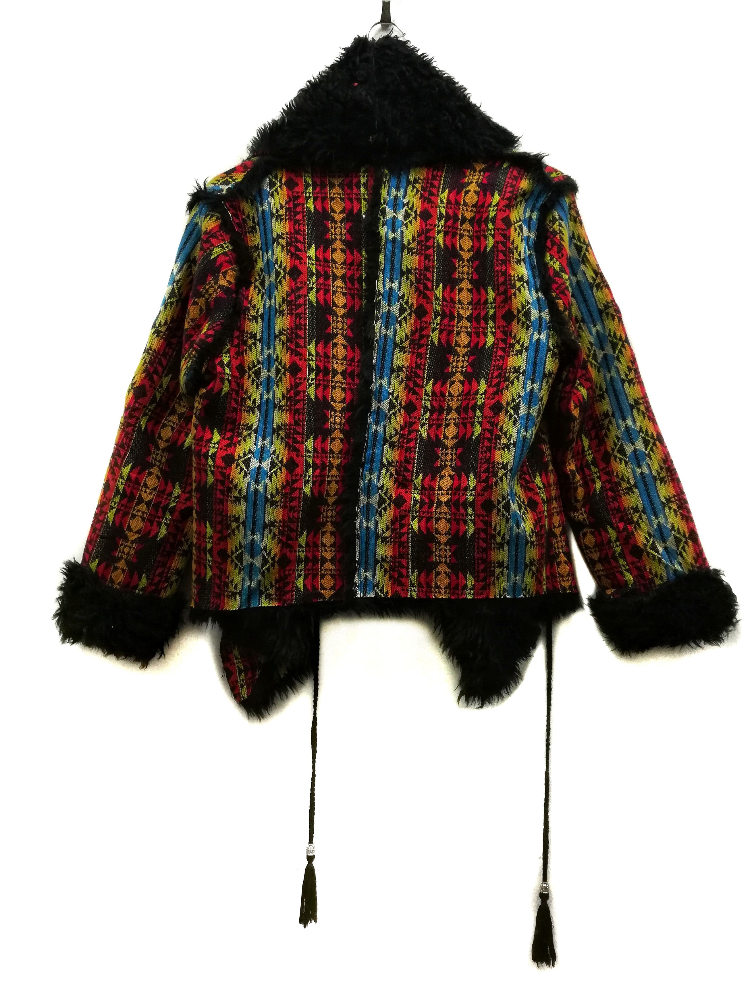 Art Comes First × Native × UNIF 🔥Rare Designer UNIF Shearling Native Multicolour Jacket🔥 Size US S / EU 44-46 / 1 - 5 Thumbnail