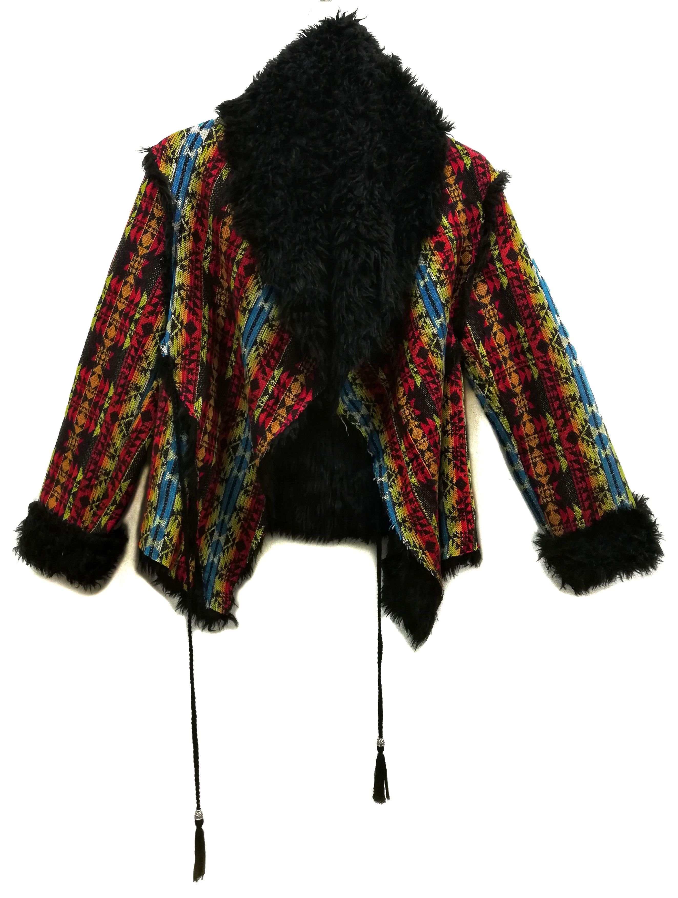 image of Art Comes First x Native Designer Unif Shearling Native Multicolour Jacket, Men's (Size Small)