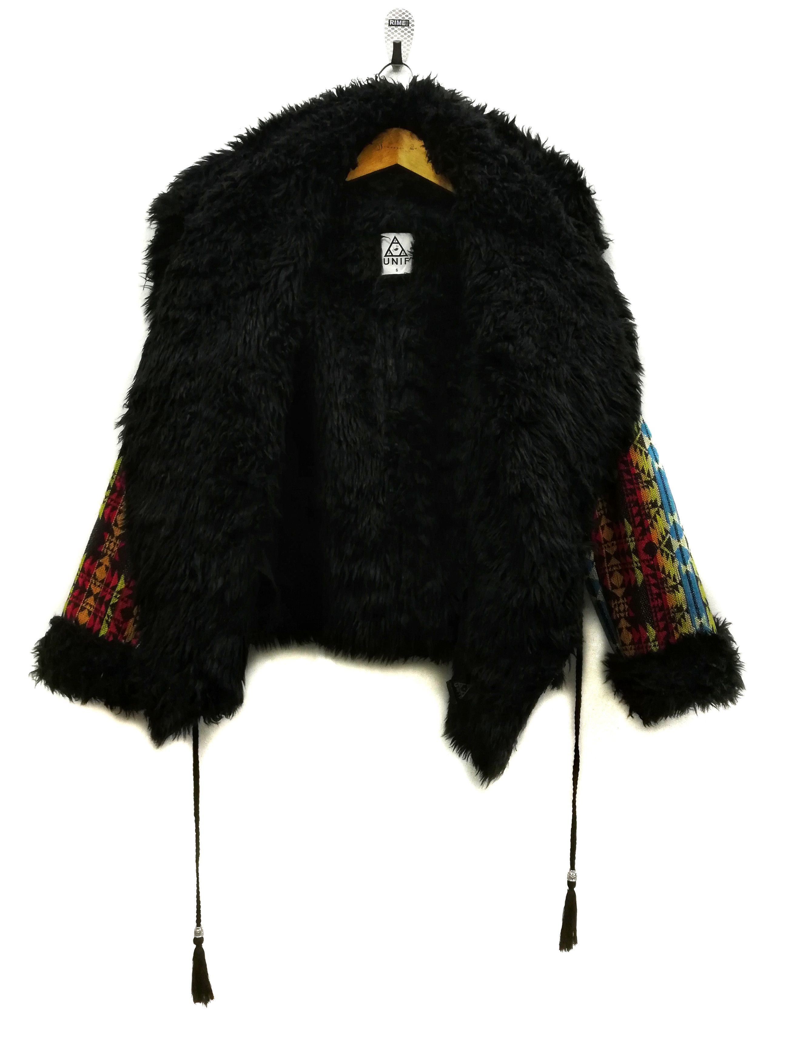 Art Comes First × Native × UNIF 🔥Rare Designer UNIF Shearling Native Multicolour Jacket🔥 Size US S / EU 44-46 / 1 - 4 Thumbnail