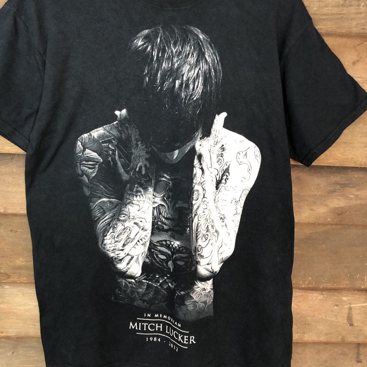 Band Tees Mitch Hucker Black Short Sleeve Tshirt #3492 Size US M / EU 48-50 / 2 - 8 Thumbnail