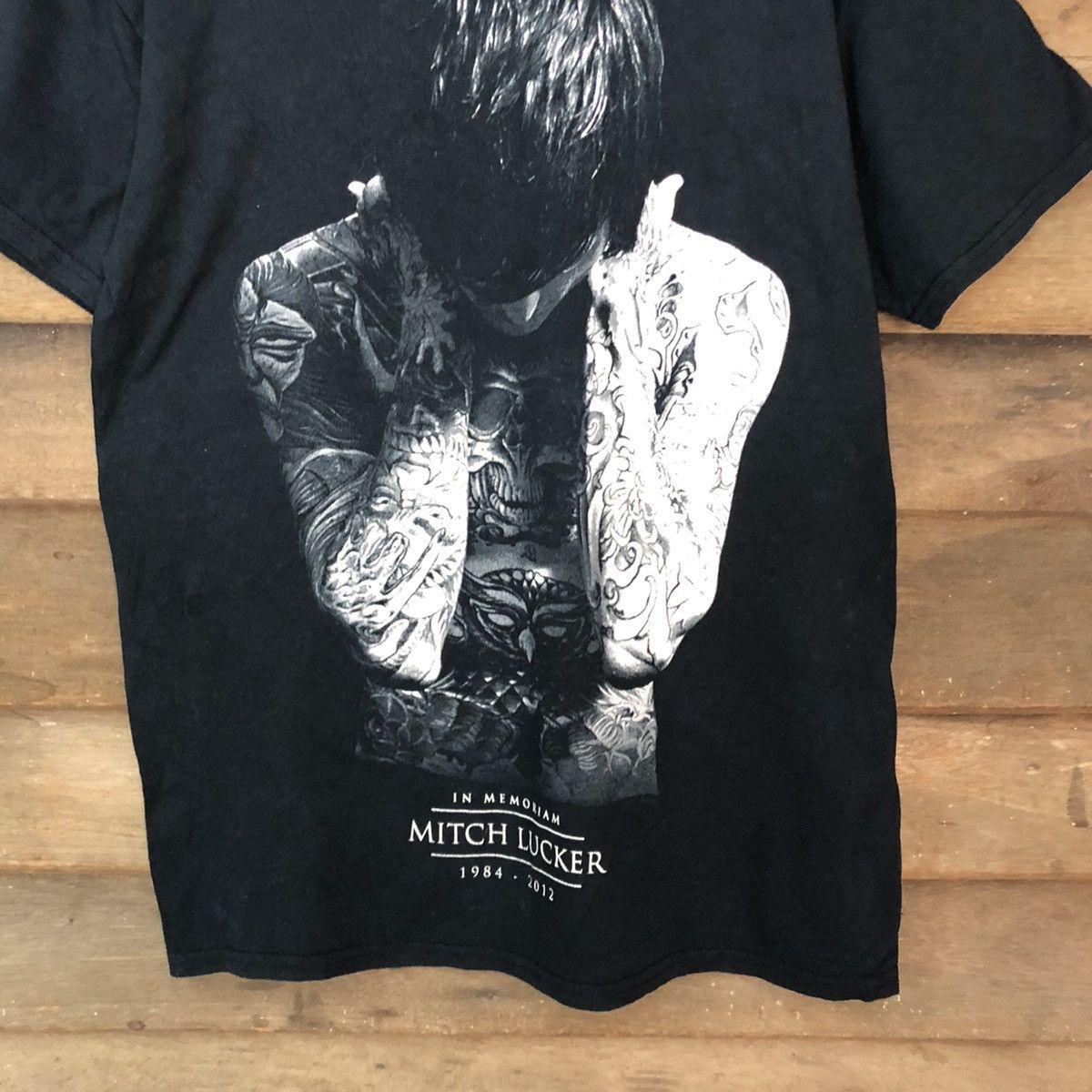 Band Tees Mitch Hucker Black Short Sleeve Tshirt #3492 Size US M / EU 48-50 / 2 - 6 Thumbnail