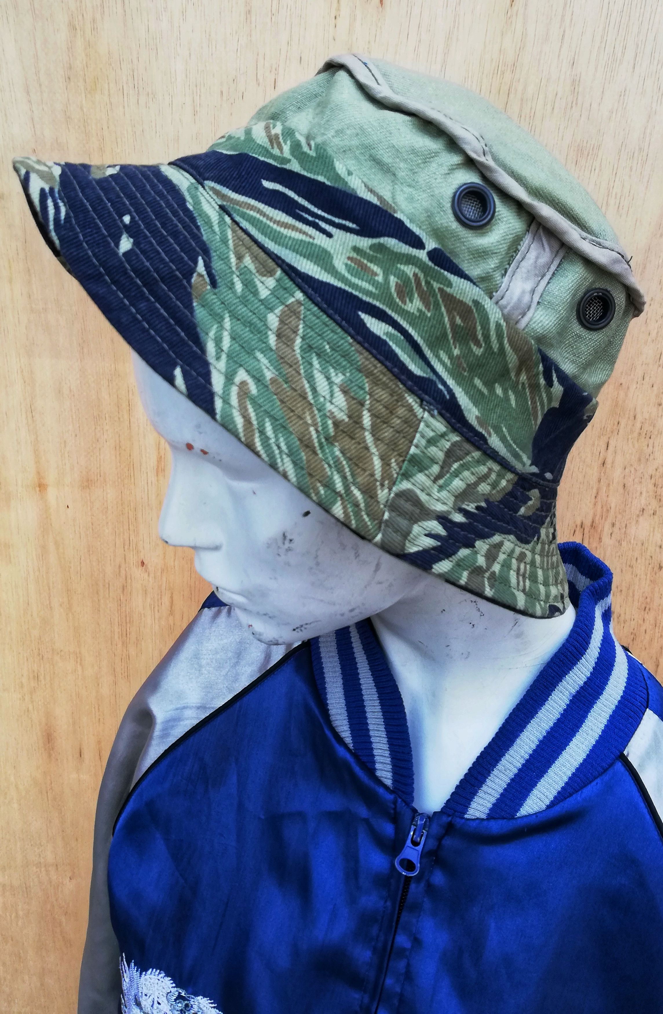 Vintage 🔥Military Tiger 🐅 Stripe Bucket Hat Inspired By Wtaps🔥 Size ONE SIZE - 9 Thumbnail